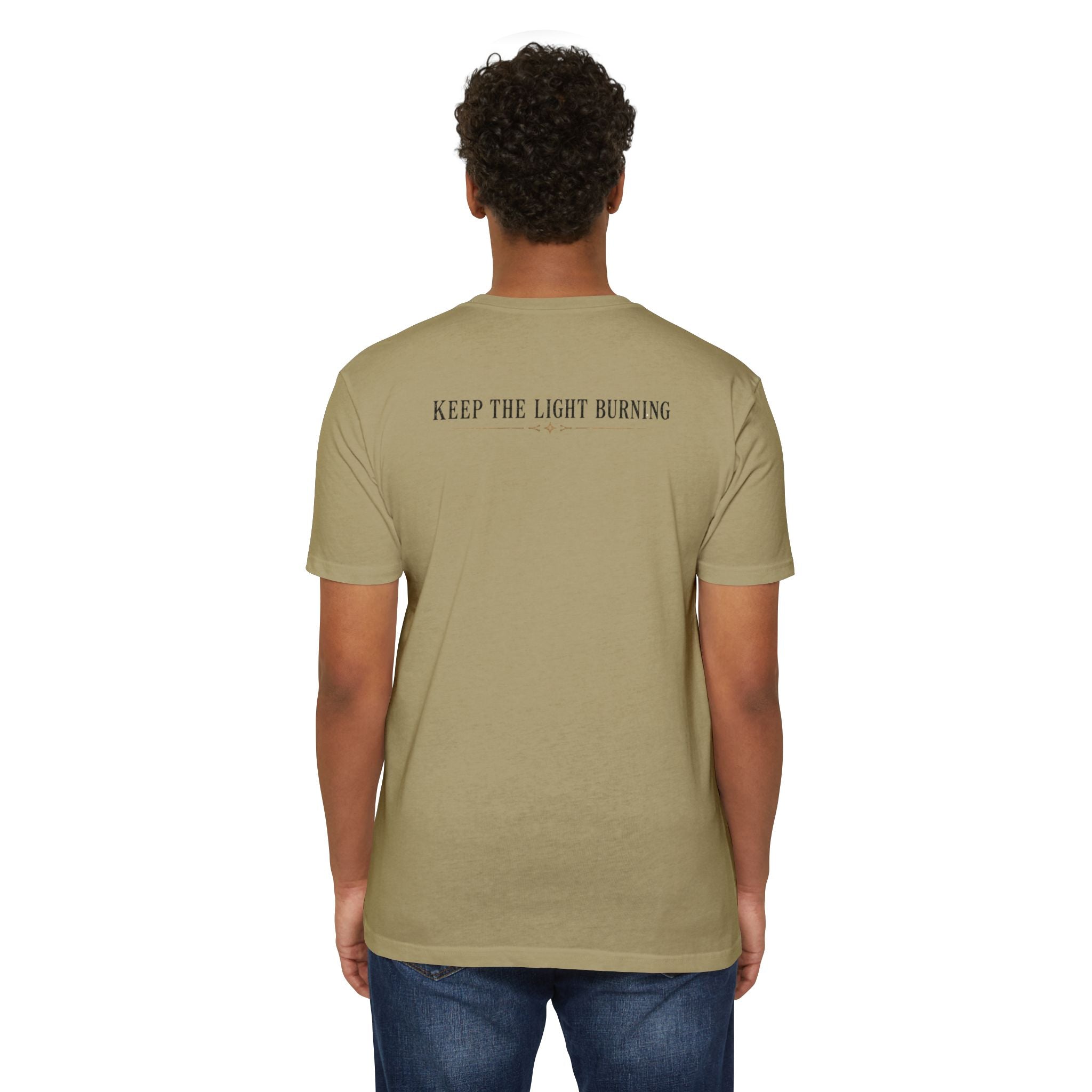 Keep The Light Burning T-Shirt — Vintage Lantern Graphic Tee