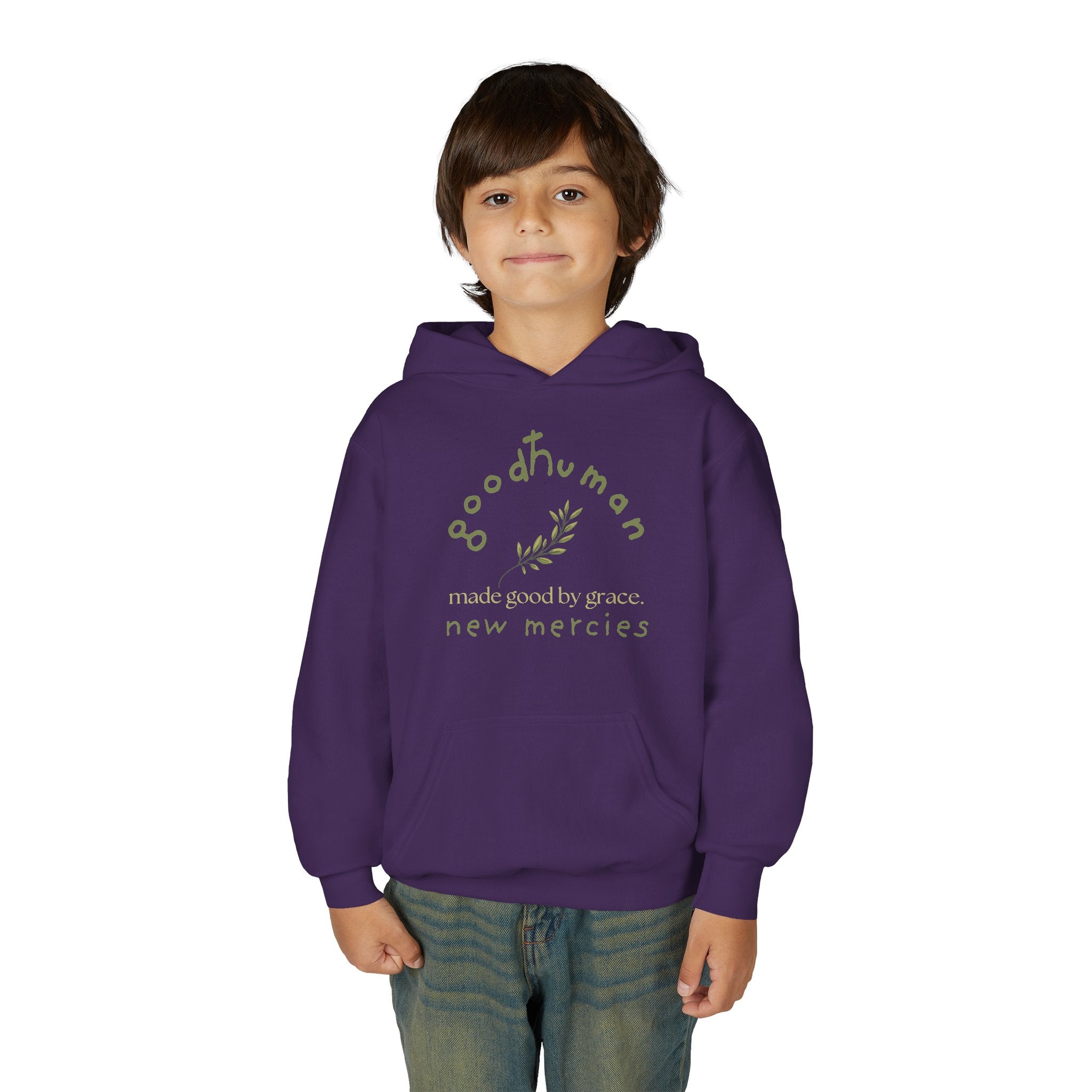 goodHuman Youth Hooded Sweatshirt - Inspirational Gift, Perfect for Everyday Wear, Spring & Fall Style, Comfort & Style