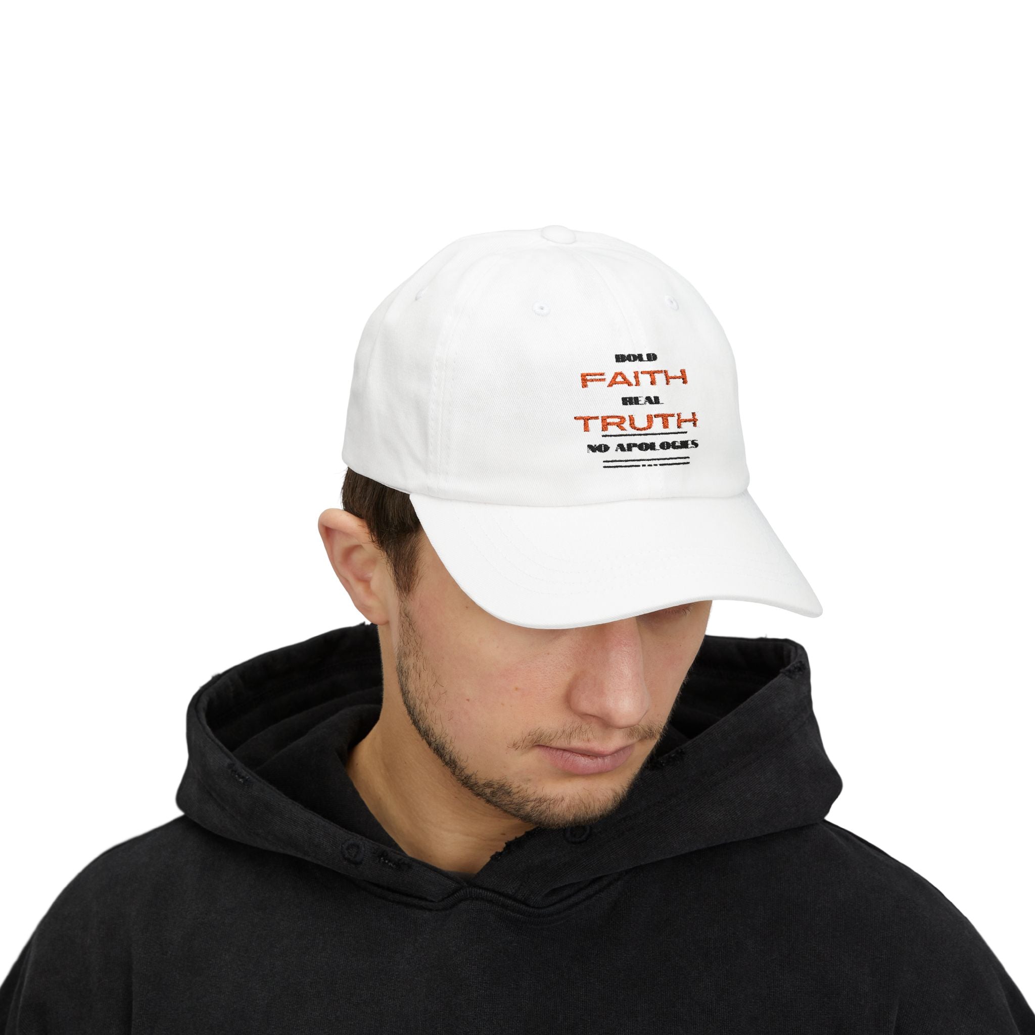 Faith and Truth Classic Dad Cap - No Apologies, Casual Hat, Gift for Him, Father's Day Accessory, Everyday Wear
