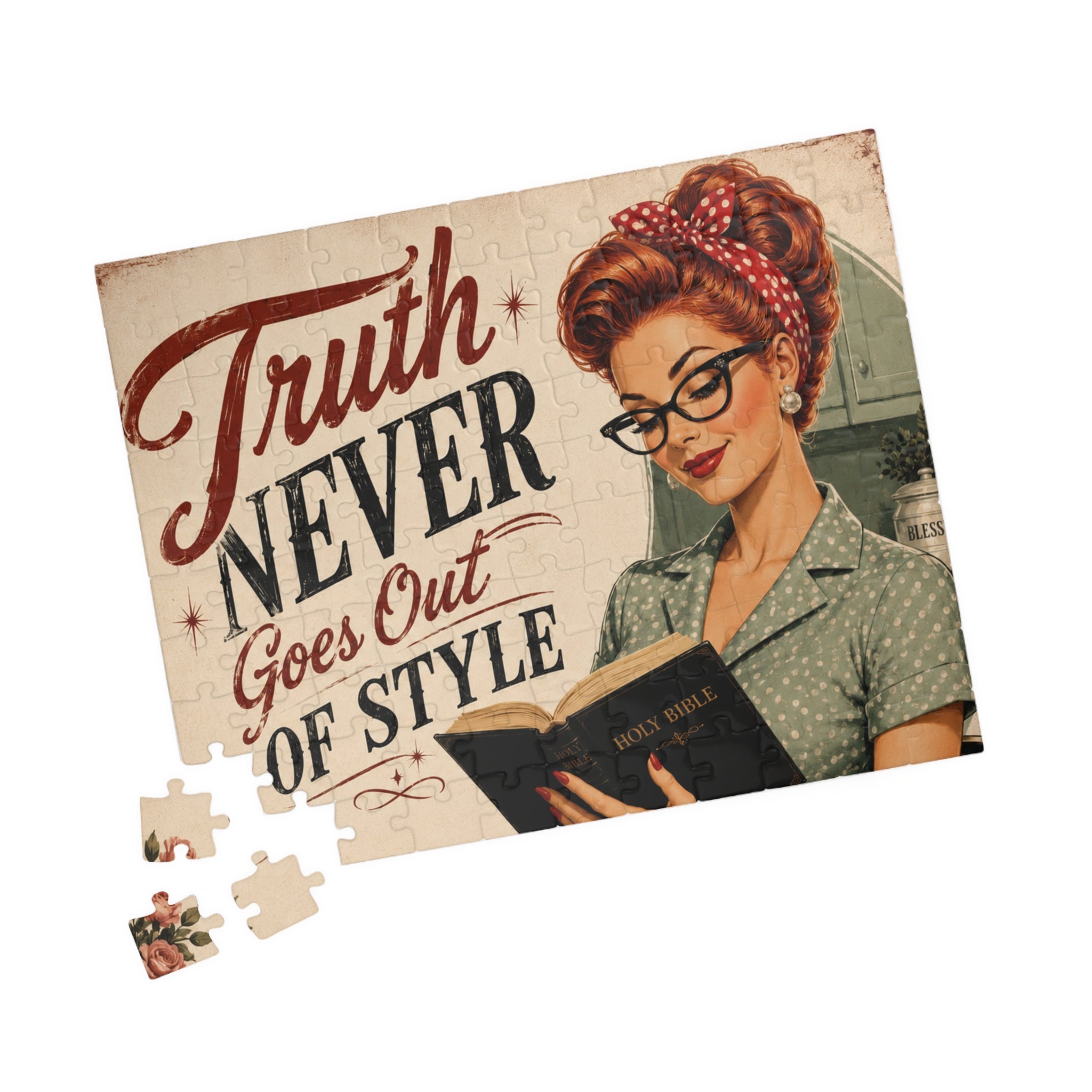 Vintage 'Truth Never Goes Out of Style' Jigsaw Puzzle | Redhead