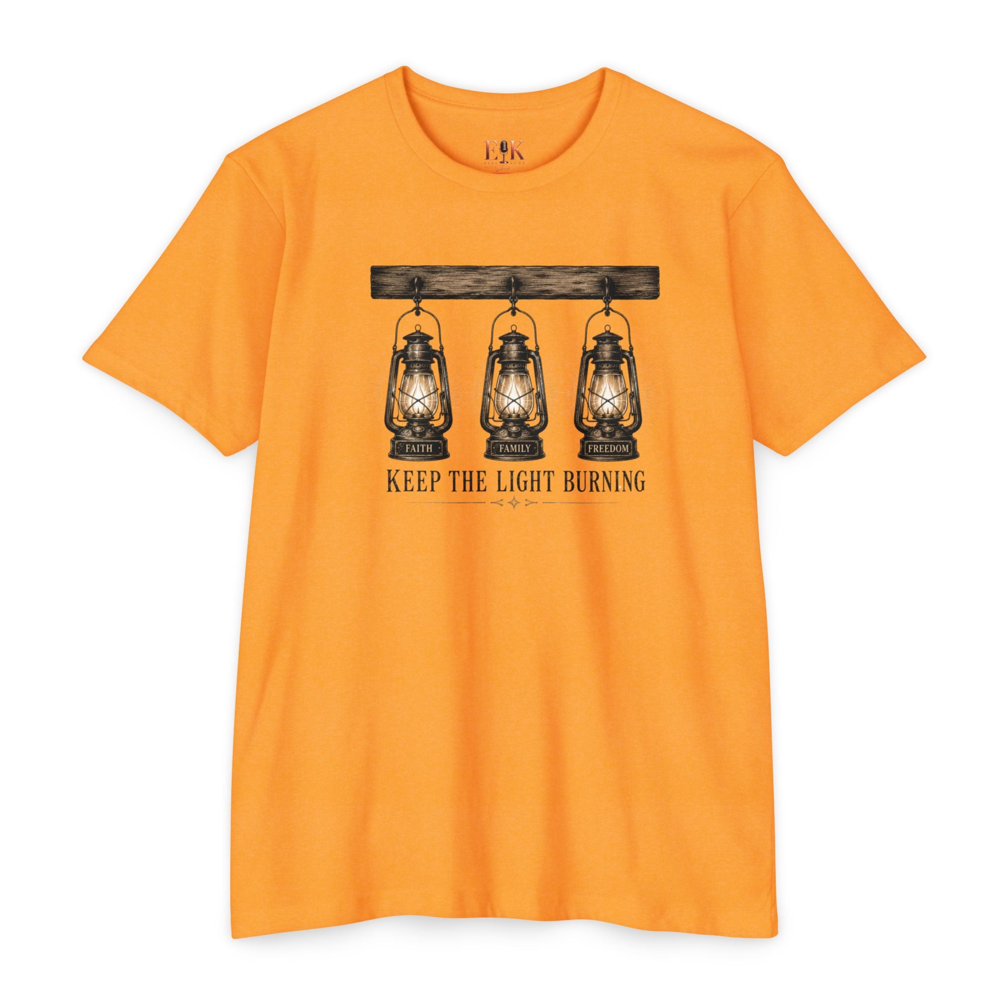 Keep The Light Burning T-Shirt — Vintage Lantern Graphic Tee