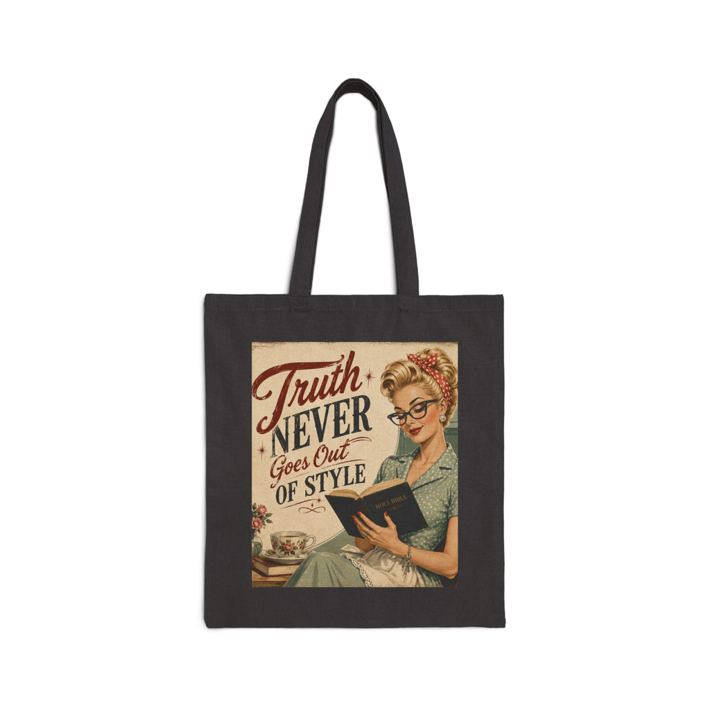 Tote Bag - Vintage 'Truth Never Goes Out of Style' Retro Reader Canvas Tote | Blonde