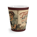 Latte Mug — Retro 'Truth Never Goes Out of Style' Vintage Style Coffee Cup | Brunette Edition