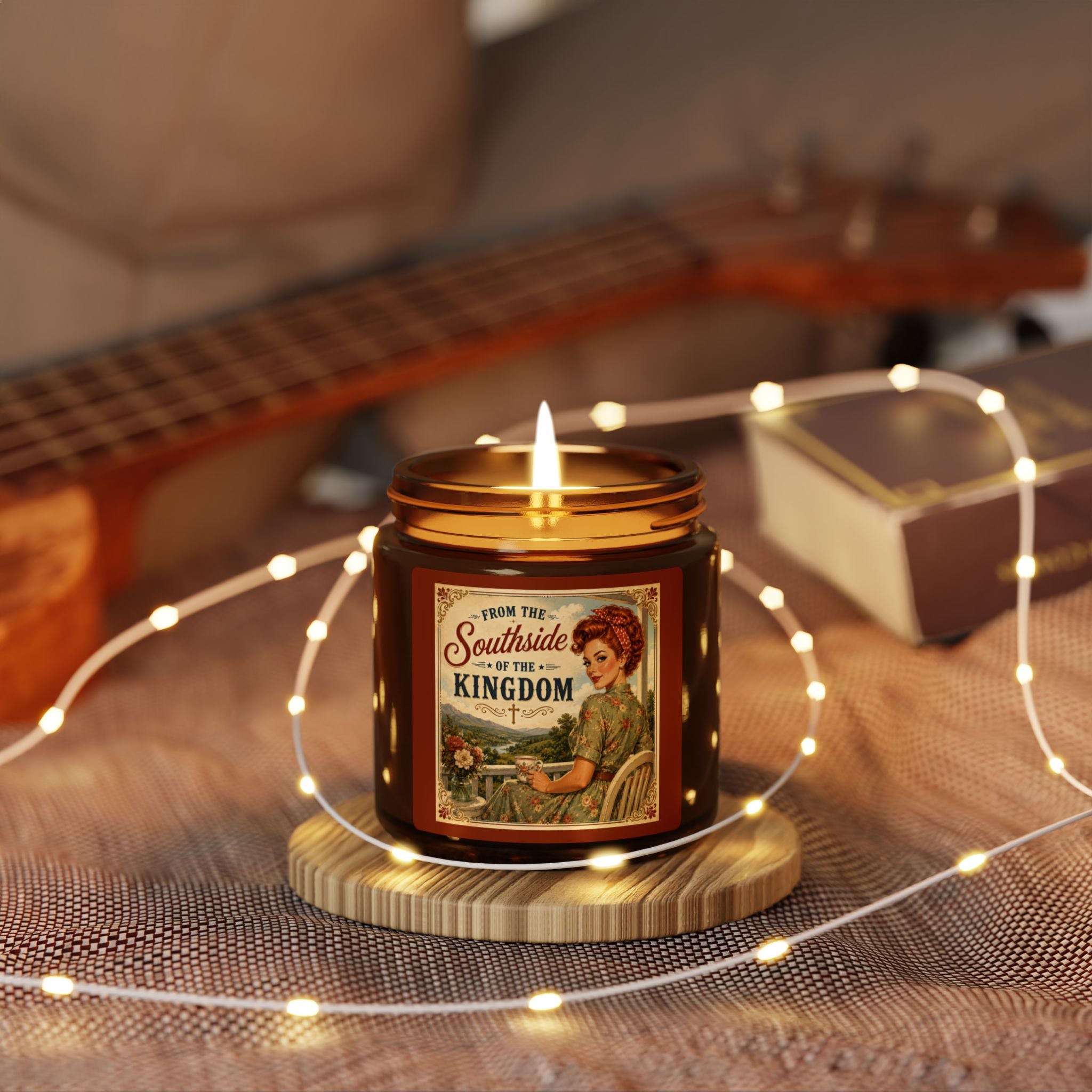 Amber Jar Soy Candle — "From the Southside to the Kingdom" Vintage Southern Scent| Redhead