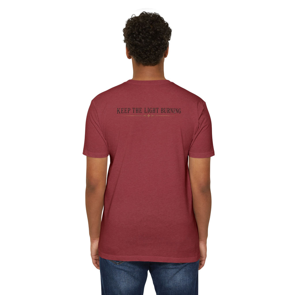 Keep The Light Burning T-Shirt — Vintage Lantern Graphic Tee