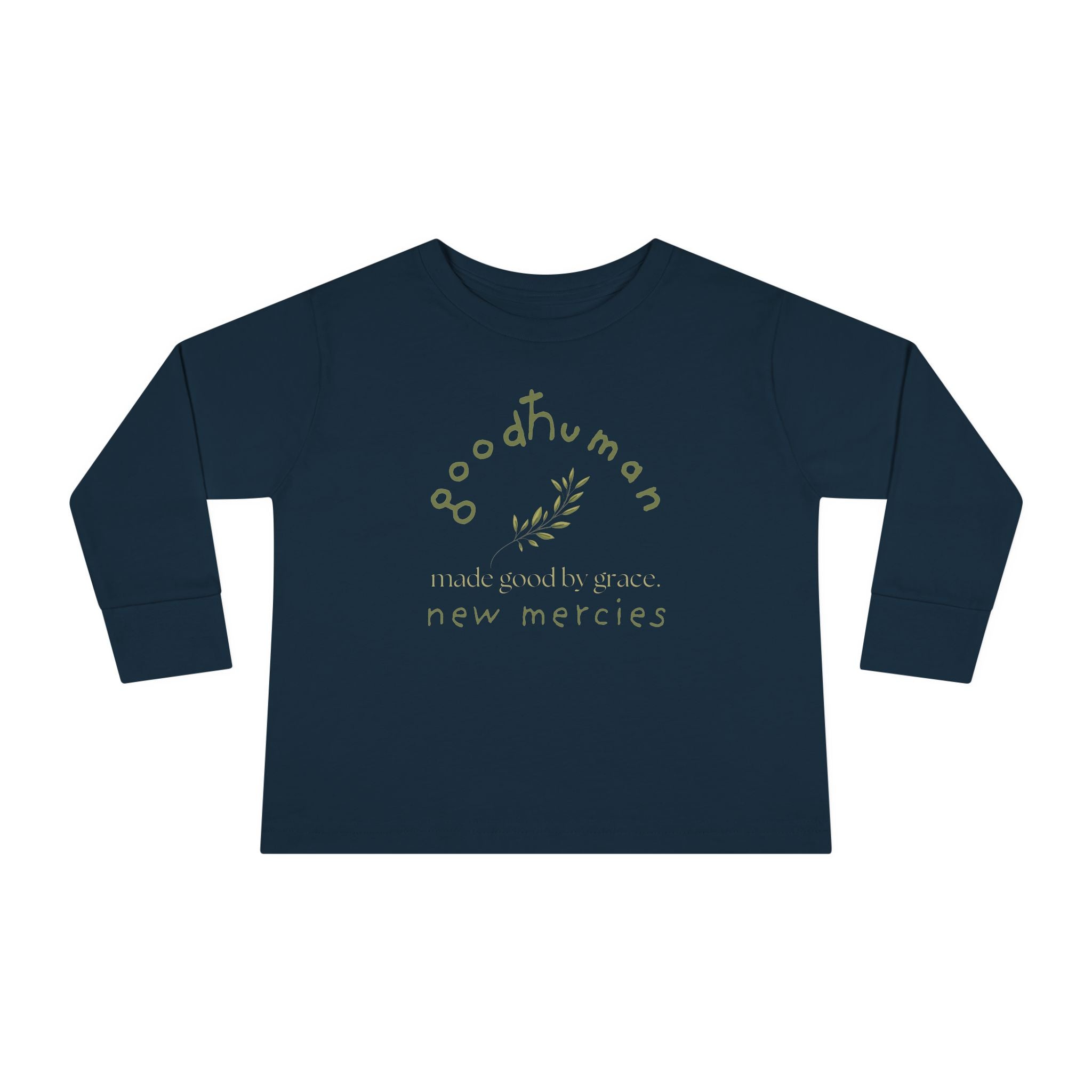 Toddler Long Sleeve Tee - Good Human Design, Eco-Friendly Kids Shirt, Gift for Toddlers, Baby Shower, Birthday