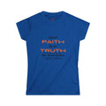 Bold Faith Real Truth "No Apologies" Women's Tee — Christian Inspirational Shirt