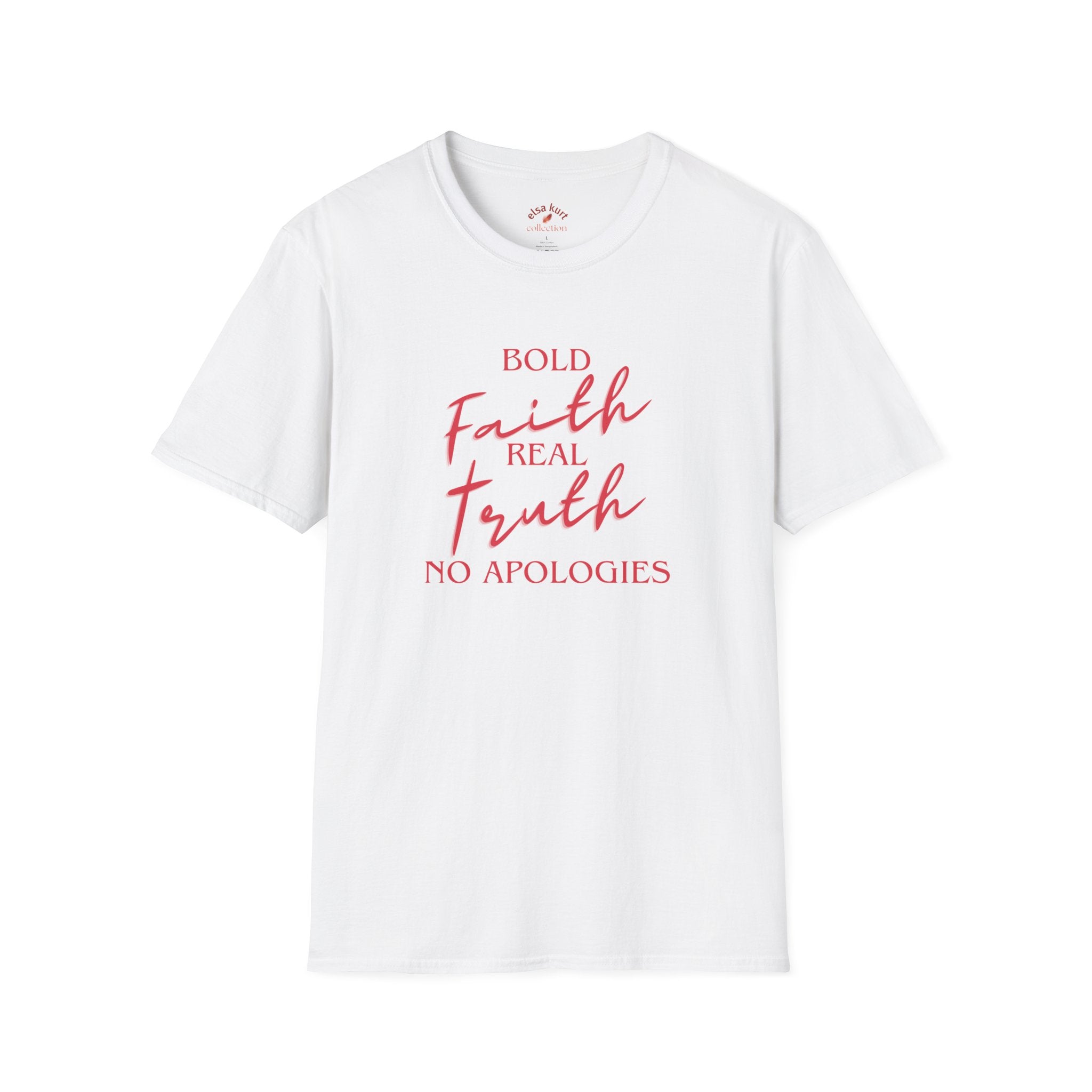 Faith Tee — “Bold Faith, Real Truth, No Apologies” Inspirational Christian T-Shirt