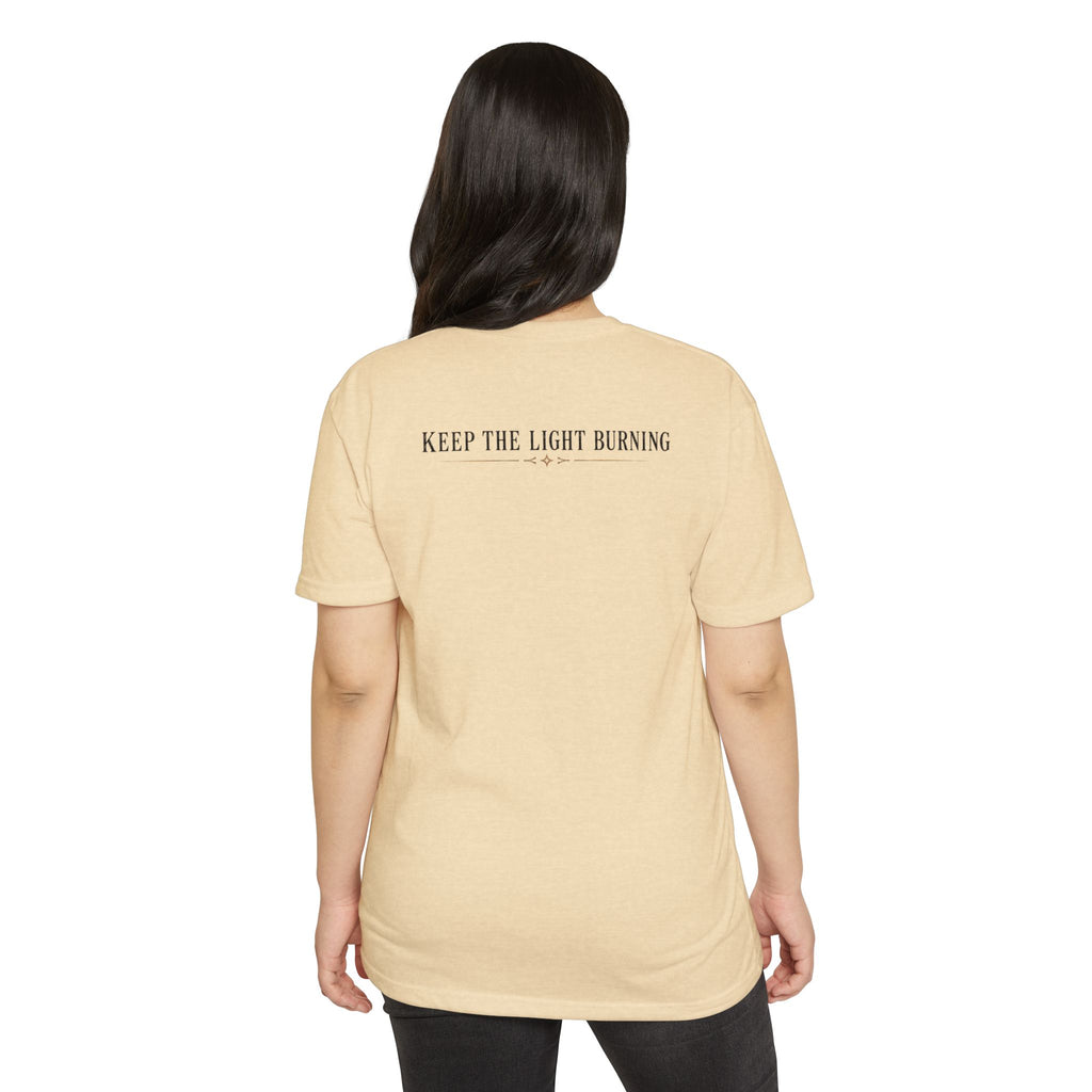 Keep The Light Burning T-Shirt — Vintage Lantern Graphic Tee