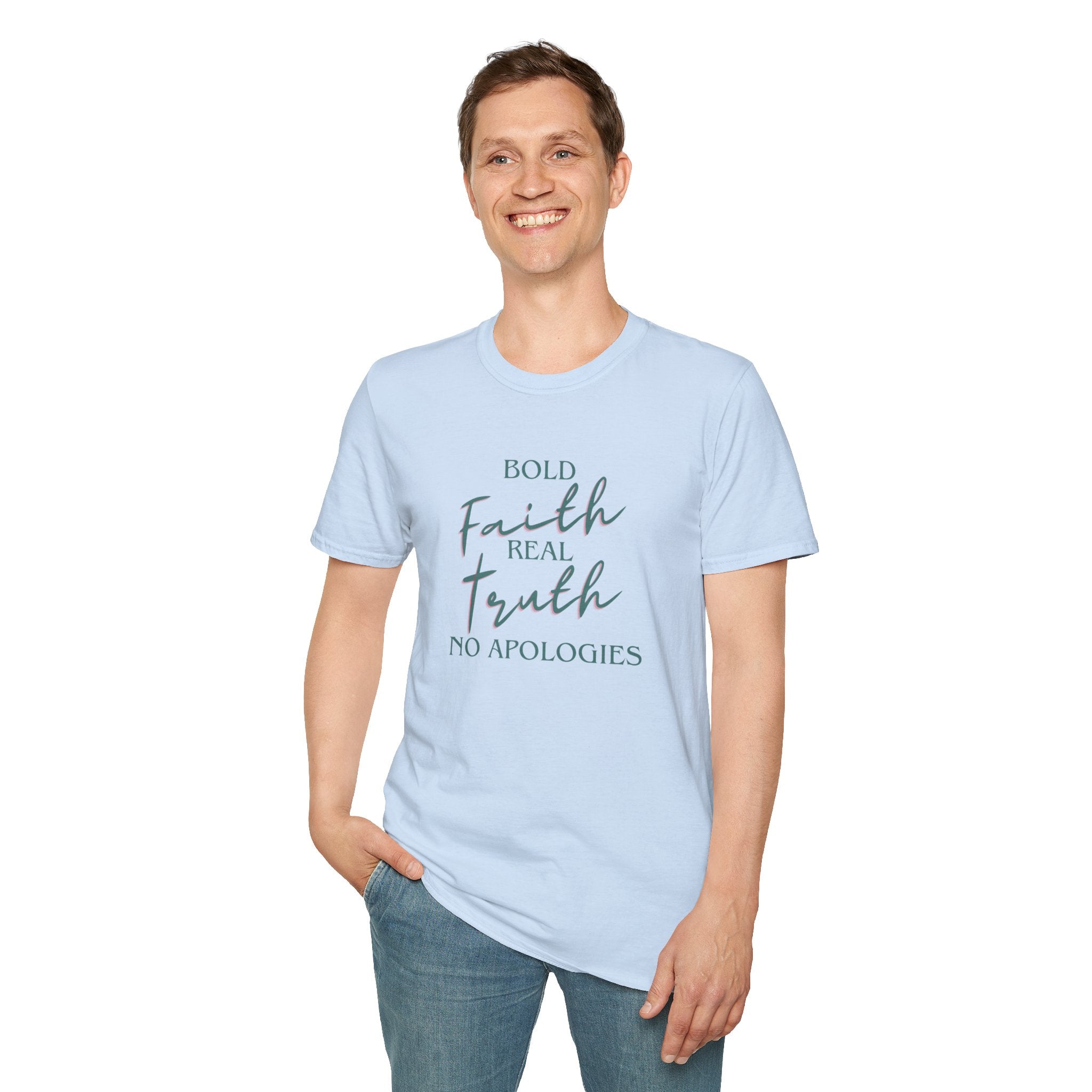 Faith & Truth T‑Shirt — "Bold Faith, Real Truth, No Apologies" Inspirational Tee