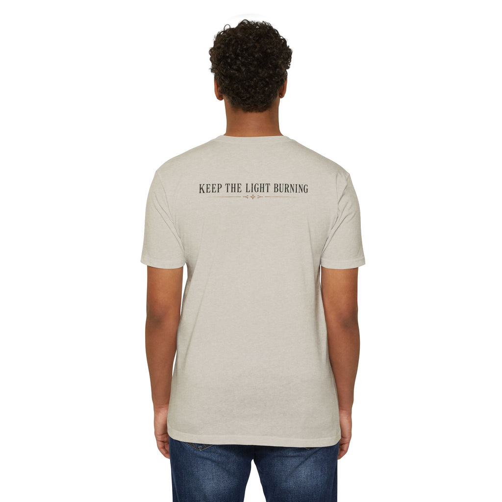 Keep The Light Burning T-Shirt — Vintage Lantern Graphic Tee