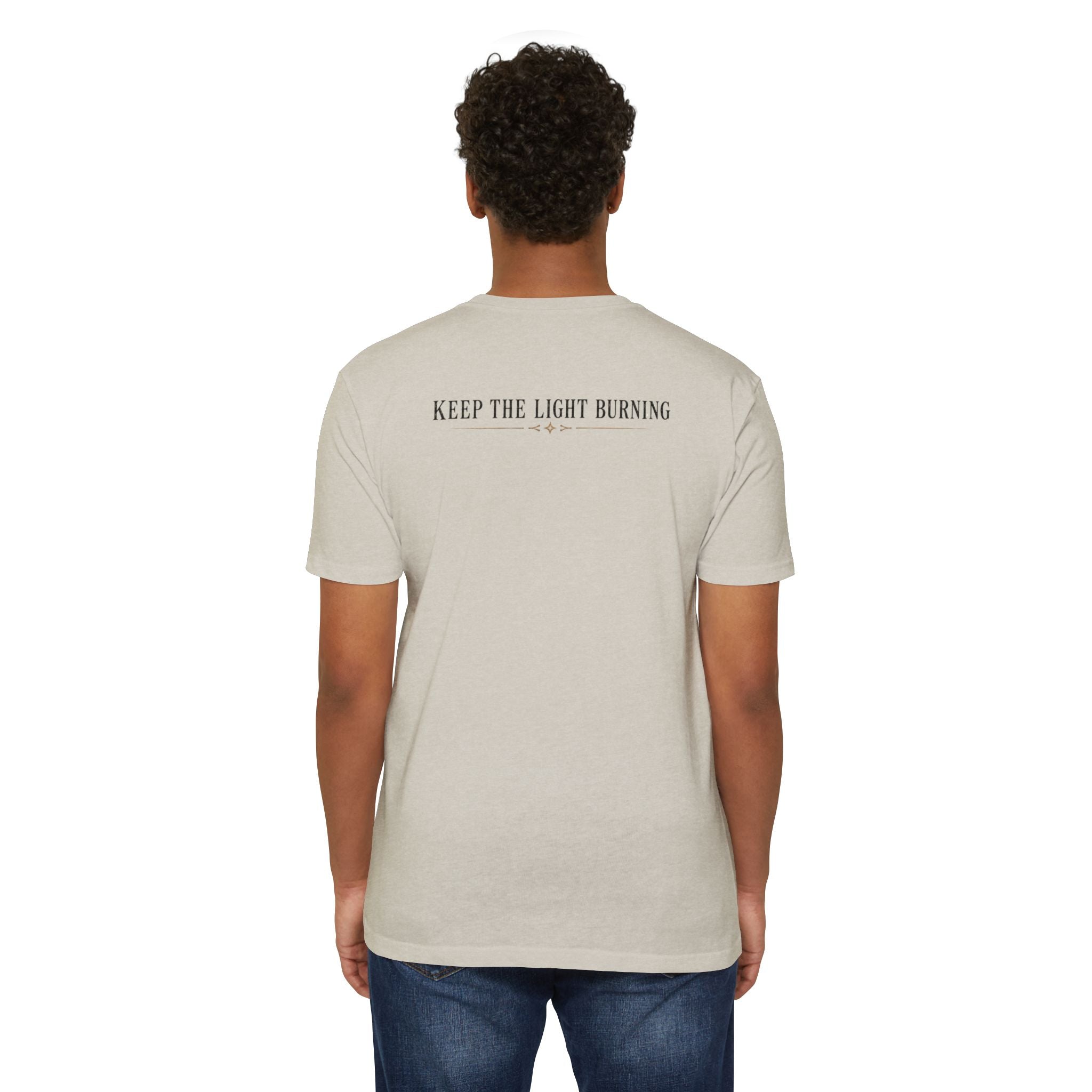 Keep The Light Burning T-Shirt — Vintage Lantern Graphic Tee