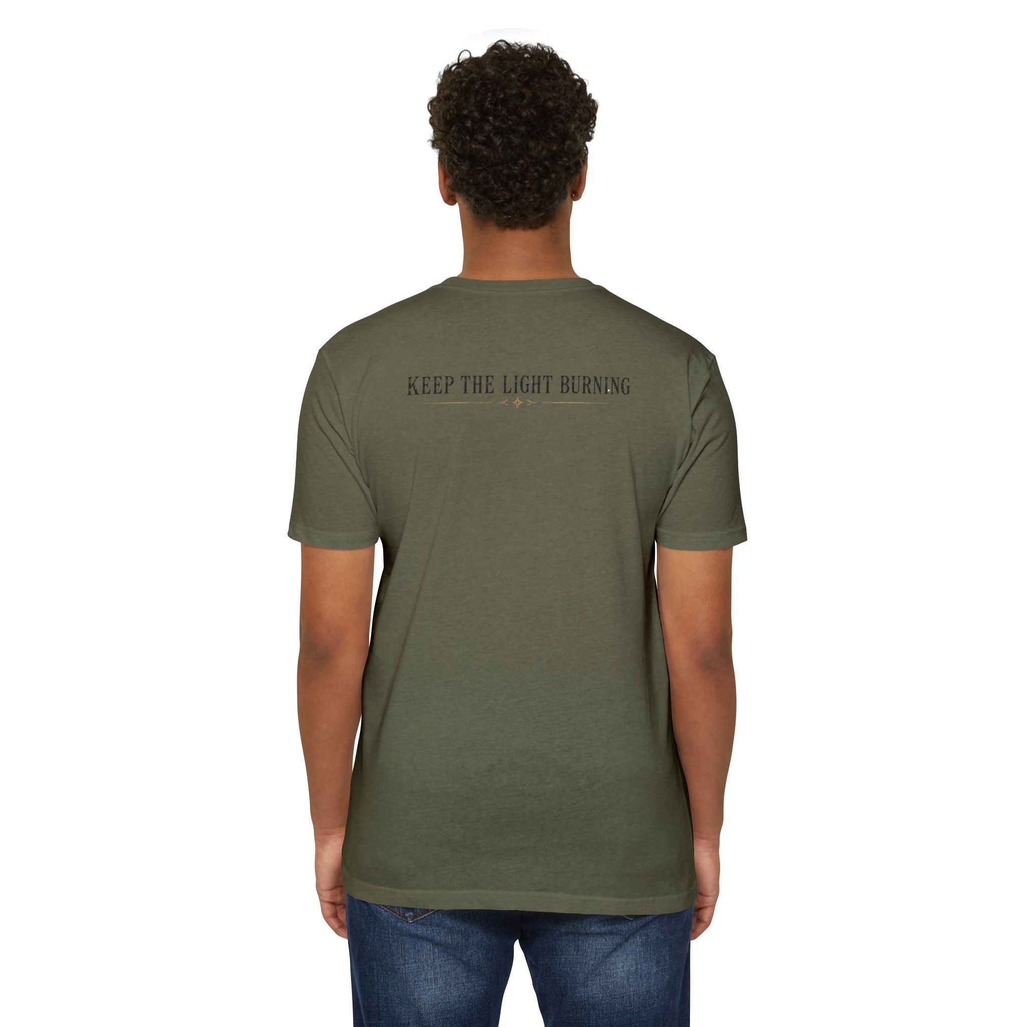 Keep The Light Burning T-Shirt — Vintage Lantern Graphic Tee