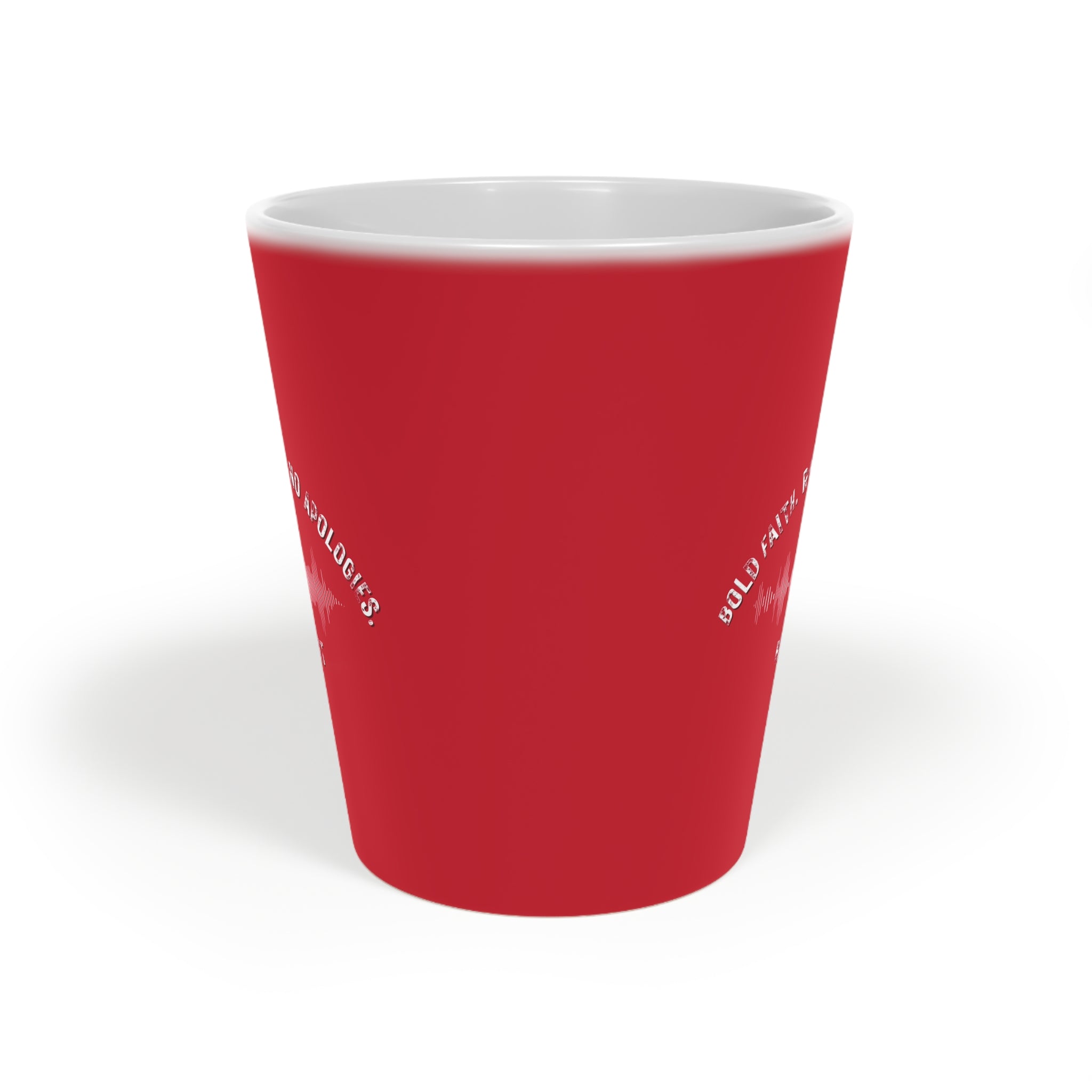Bold Faith. Real Truth. No Apologies. The Elsa Kurt Show Latte Mug - Bold Faith Mountain Coffee Cup (12oz)
