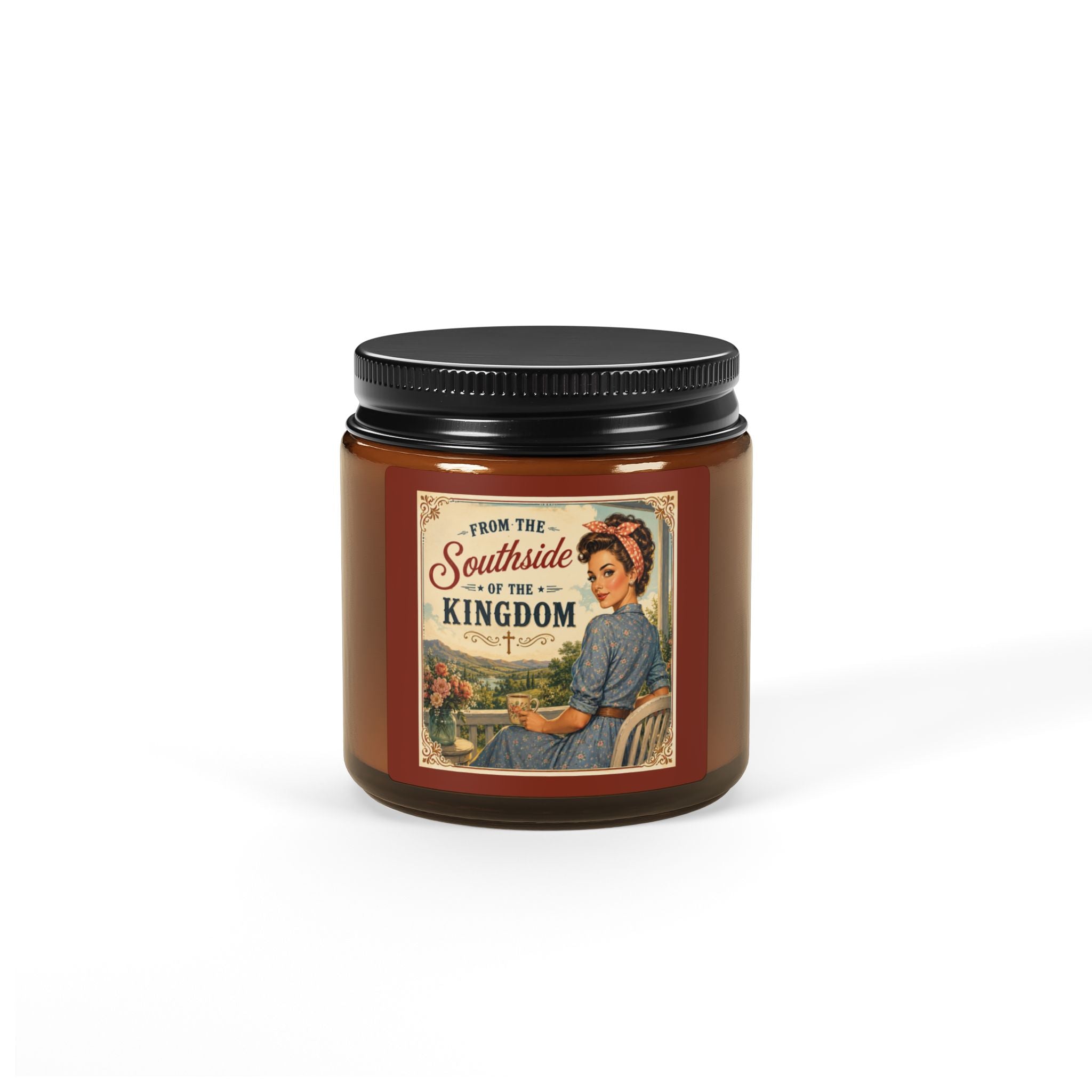 Amber Jar Soy Candle — "From the Southside to the Kingdom" Vintage Southern Scent| Brunette