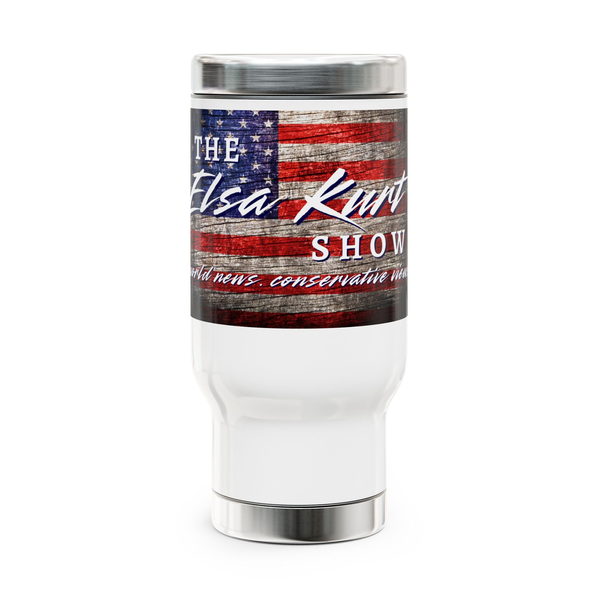 EKS OFFICIAL Stainless Steel Travel Mug with Handle, 14oz
