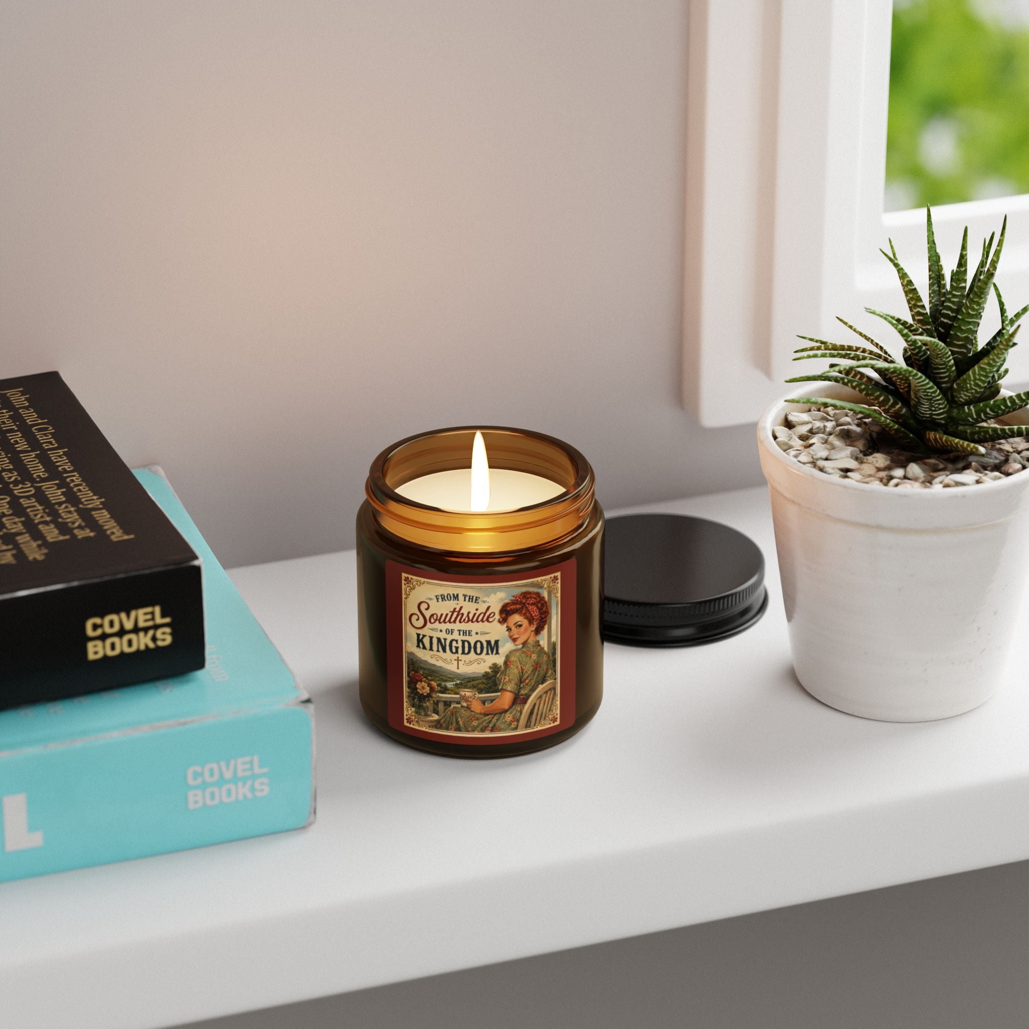 Amber Jar Soy Candle — "From the Southside to the Kingdom" Vintage Southern Scent| Redhead