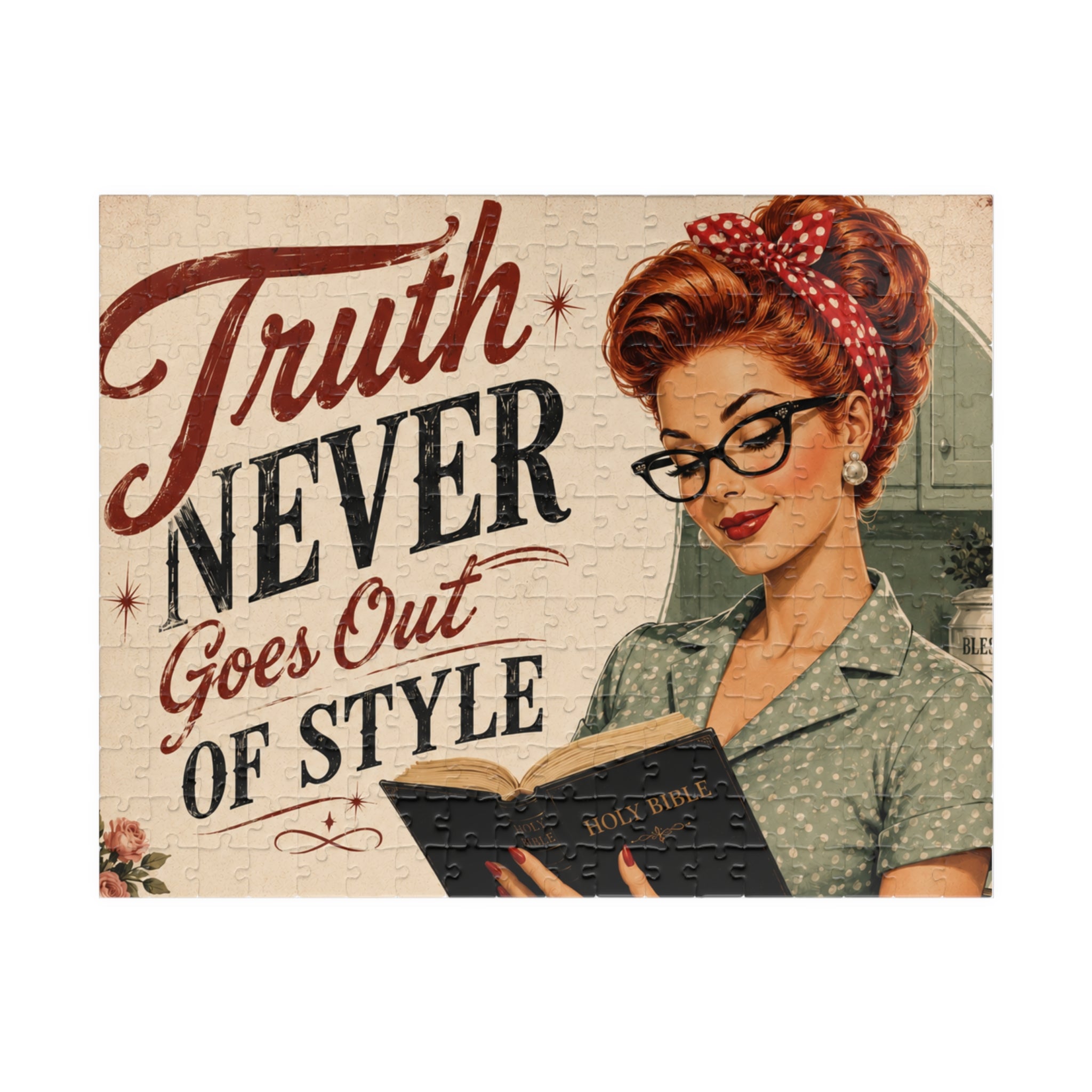 Vintage 'Truth Never Goes Out of Style' Jigsaw Puzzle | Redhead
