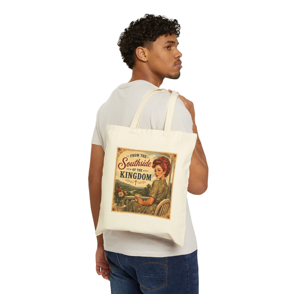Tote Bag - Vintage 'The Southside of The Kingdom' Retro Reader Canvas Tote | Redhead
