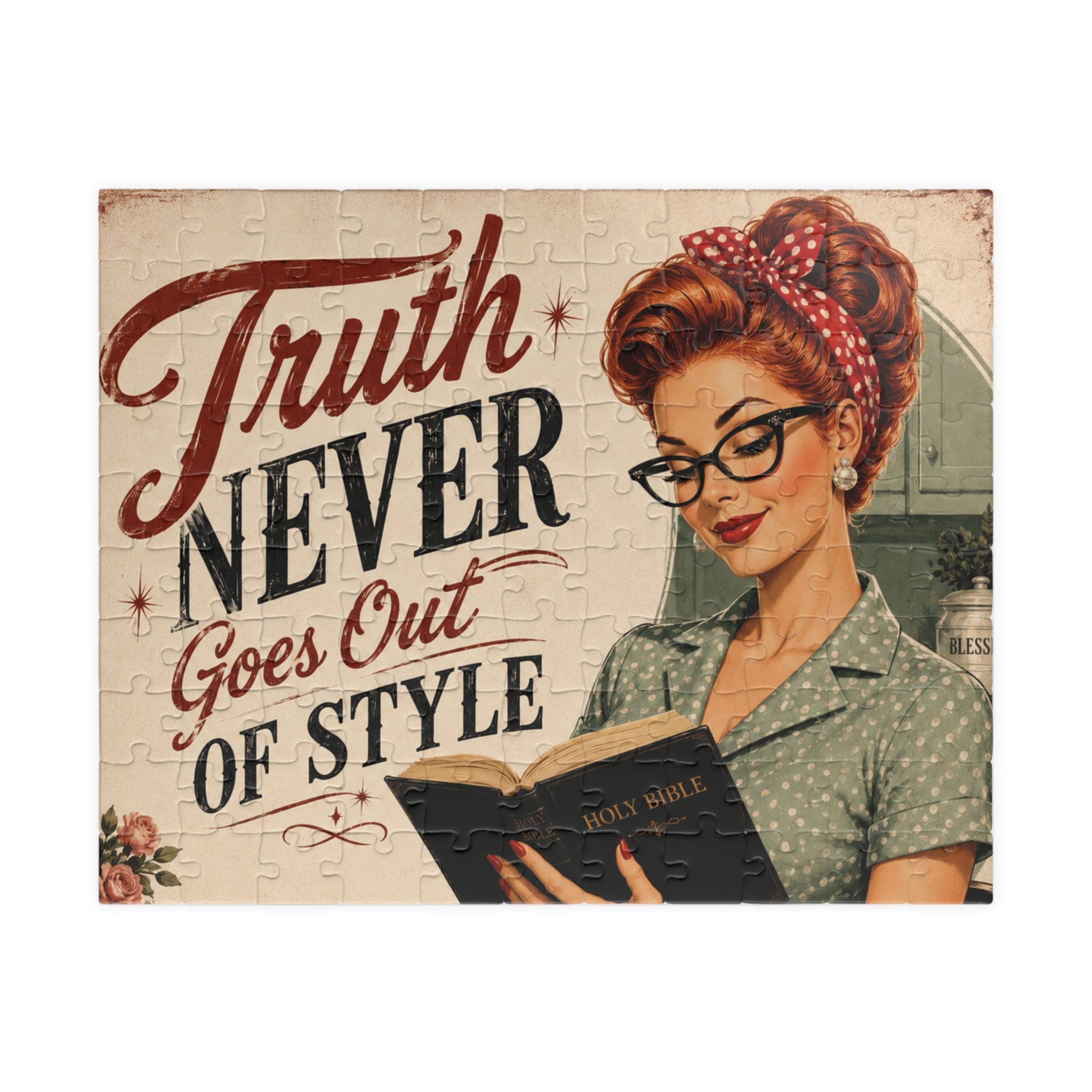 Vintage 'Truth Never Goes Out of Style' Jigsaw Puzzle | Redhead