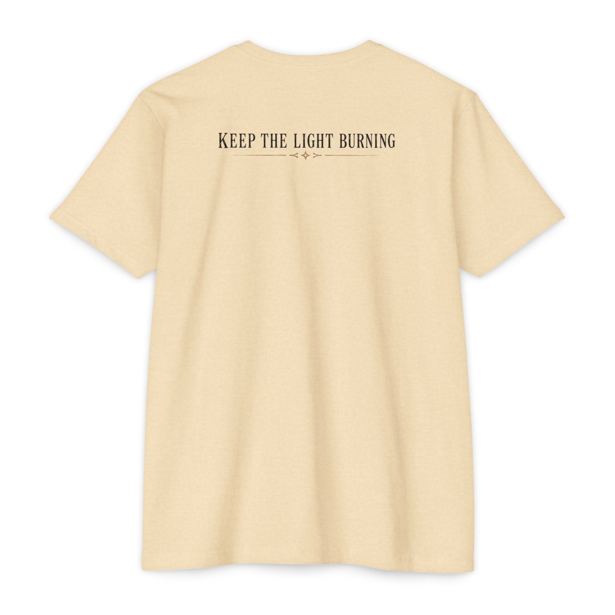 Keep The Light Burning T-Shirt — Vintage Lantern Graphic Tee
