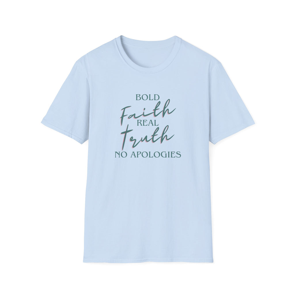 Faith & Truth T‑Shirt — "Bold Faith, Real Truth, No Apologies" Inspirational Tee