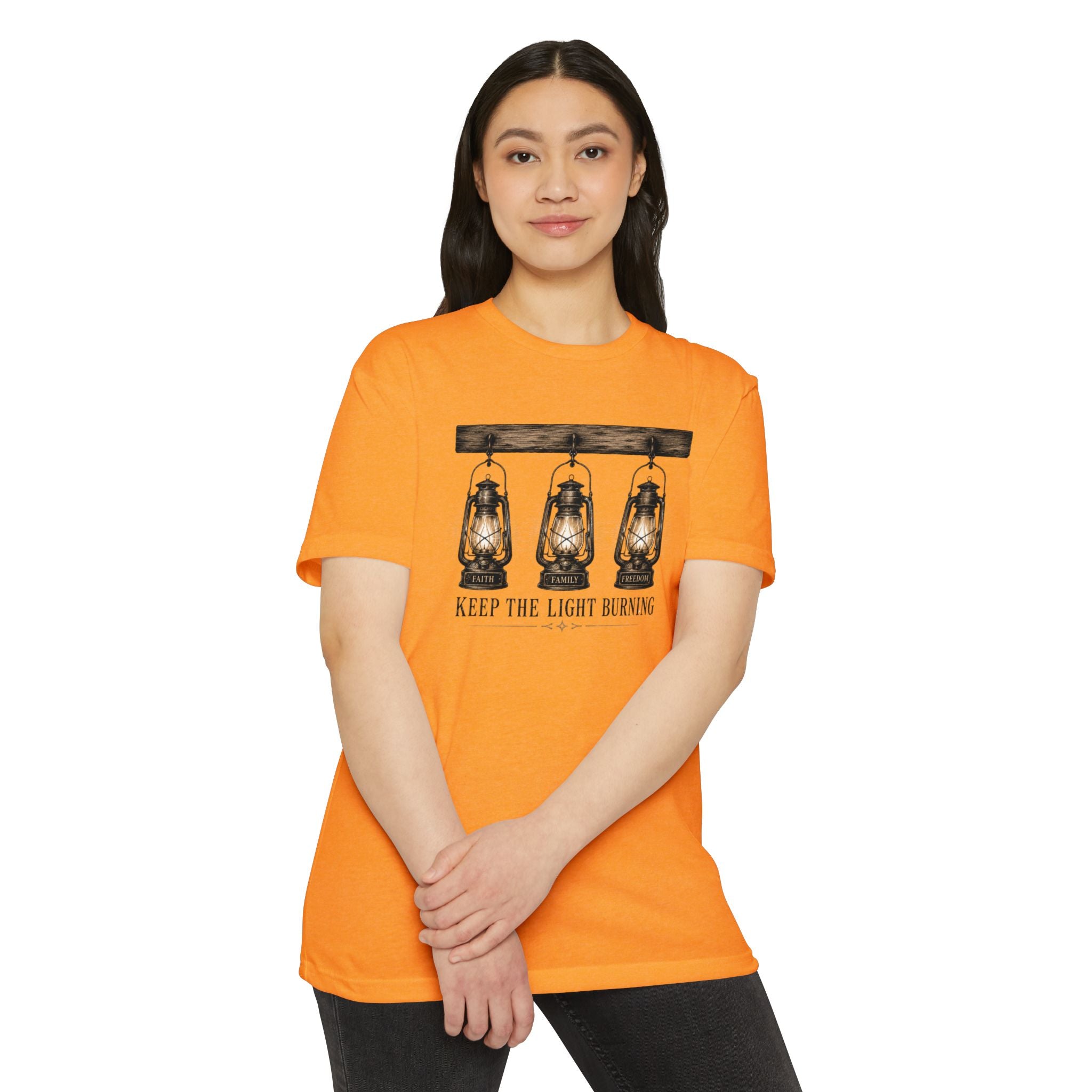 Keep The Light Burning T-Shirt — Vintage Lantern Graphic Tee