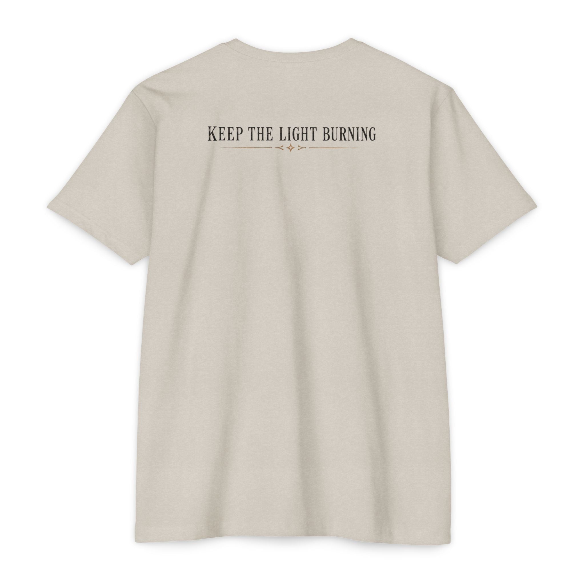 Keep The Light Burning T-Shirt — Vintage Lantern Graphic Tee