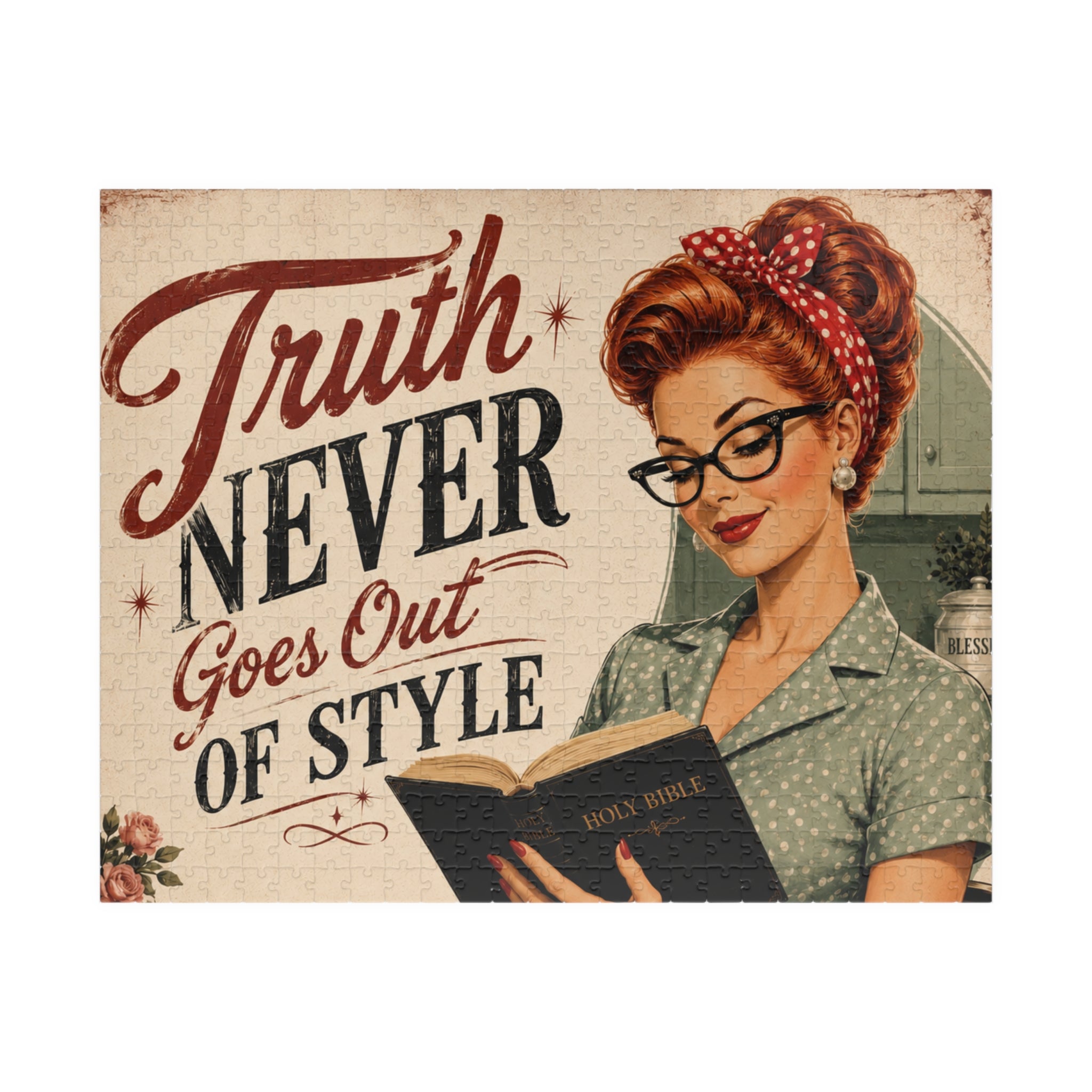 Vintage 'Truth Never Goes Out of Style' Jigsaw Puzzle | Redhead