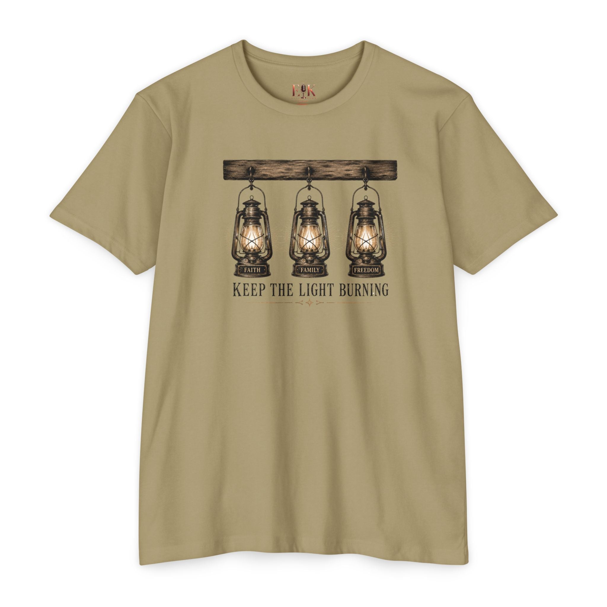 Keep The Light Burning T-Shirt — Vintage Lantern Graphic Tee