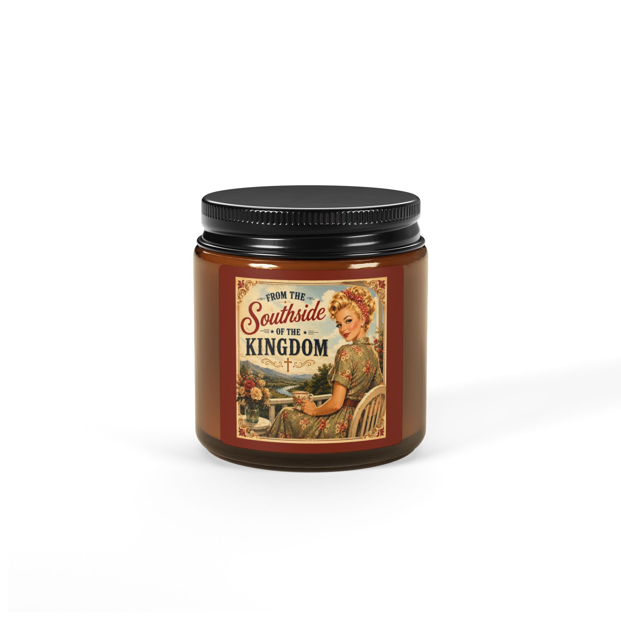 Amber Jar Soy Candle — "From the Southside to the Kingdom" Vintage Southern Scent| Blonde