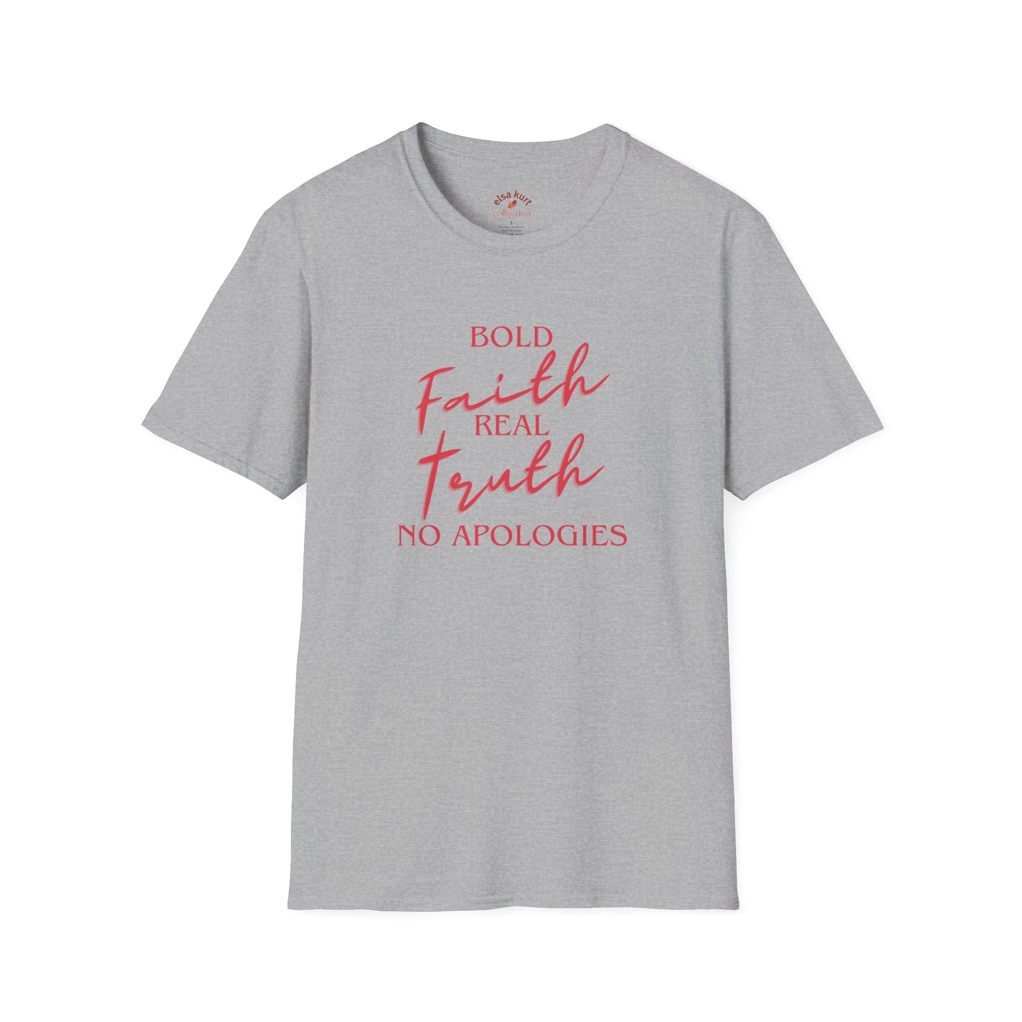 Faith Tee — “Bold Faith, Real Truth, No Apologies” Inspirational Christian T-Shirt