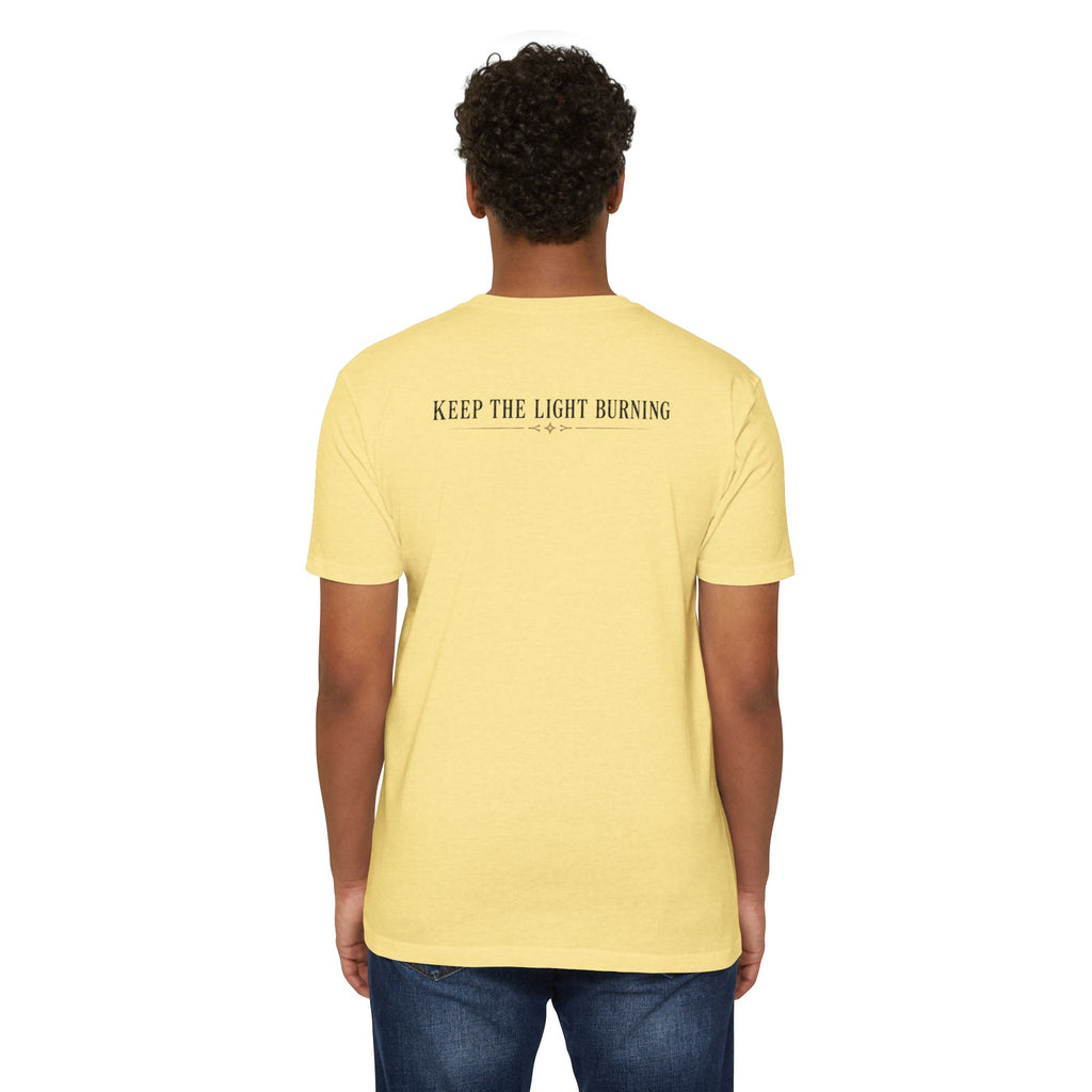 Keep The Light Burning T-Shirt — Vintage Lantern Graphic Tee