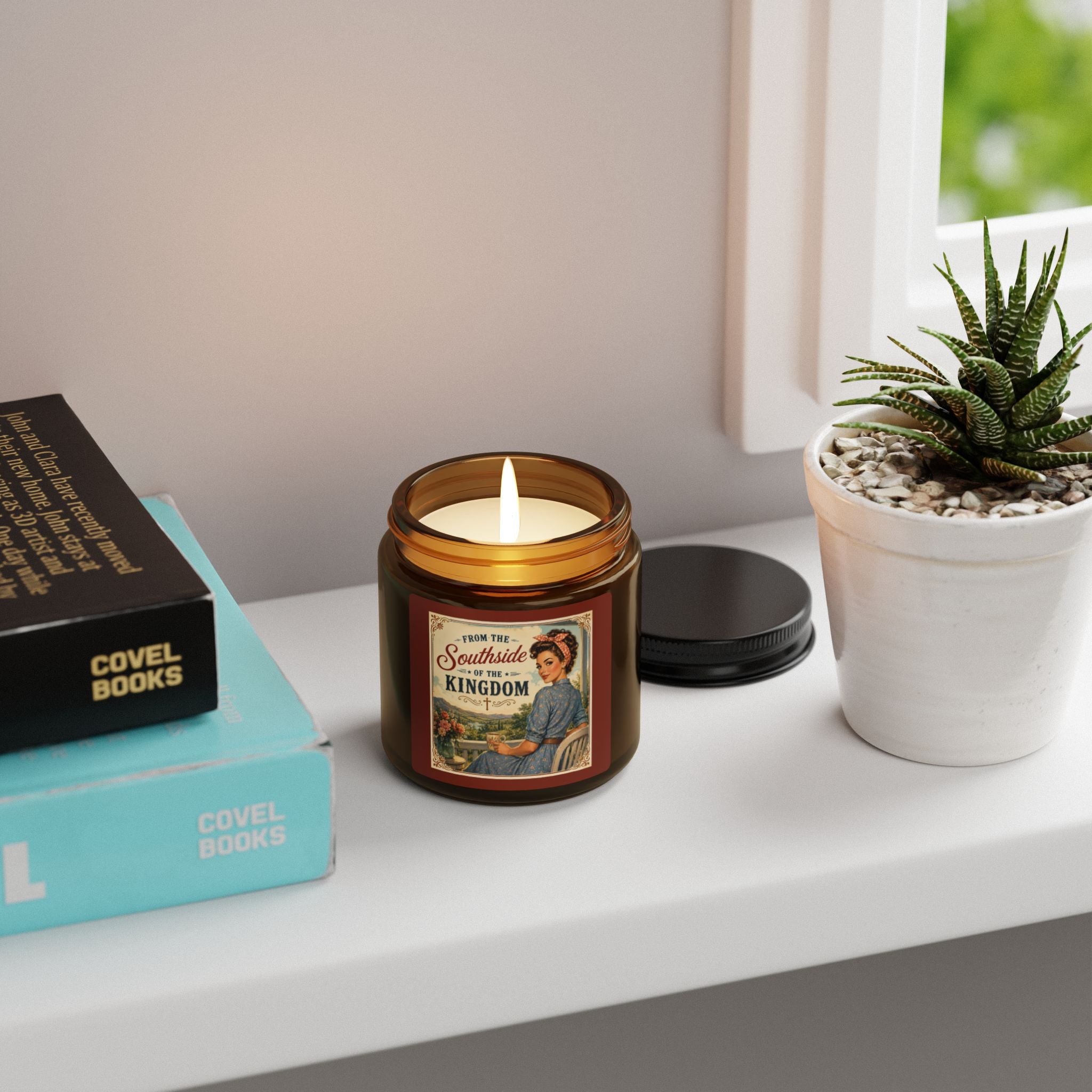 Amber Jar Soy Candle — "From the Southside to the Kingdom" Vintage Southern Scent| Brunette