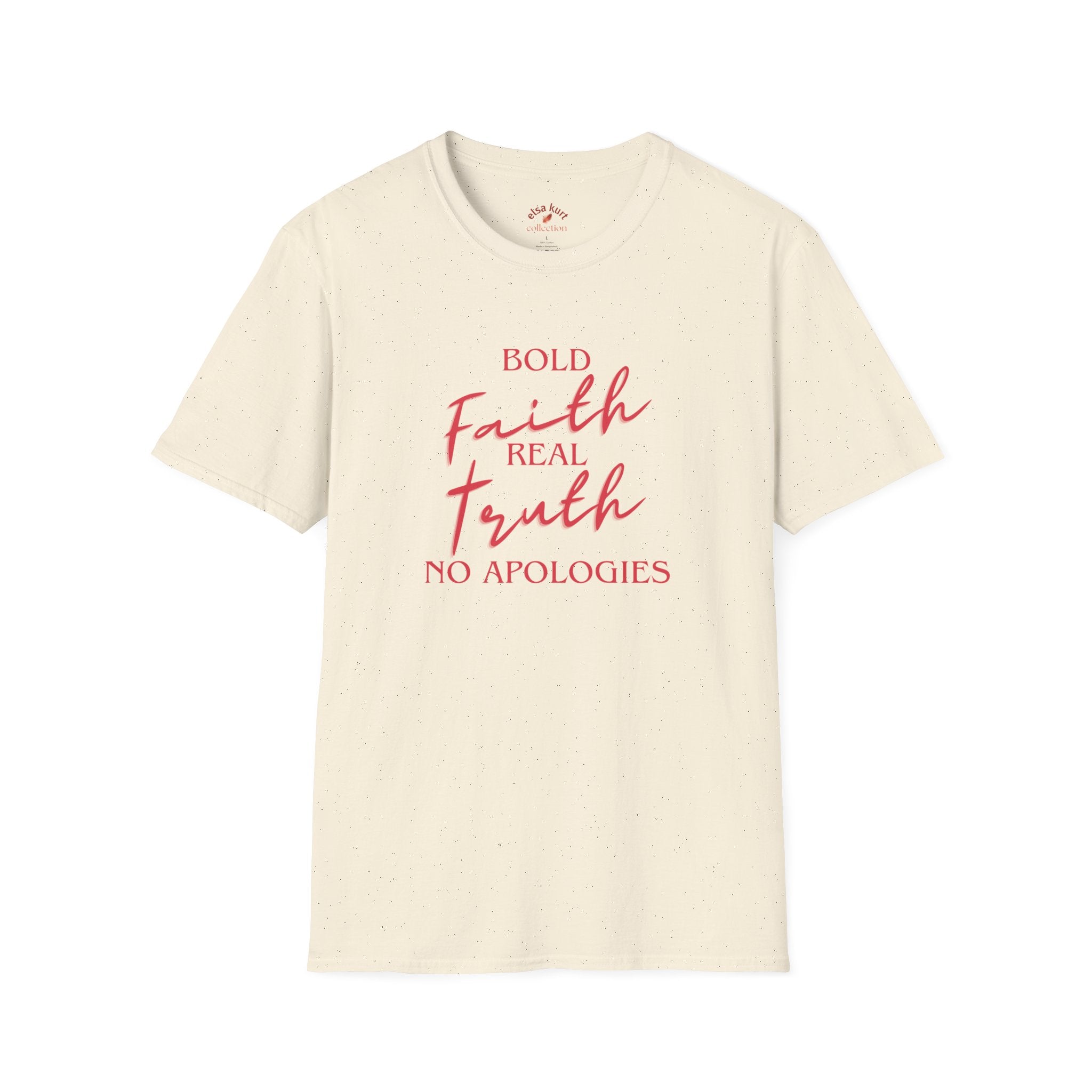 Faith Tee — “Bold Faith, Real Truth, No Apologies” Inspirational Christian T-Shirt