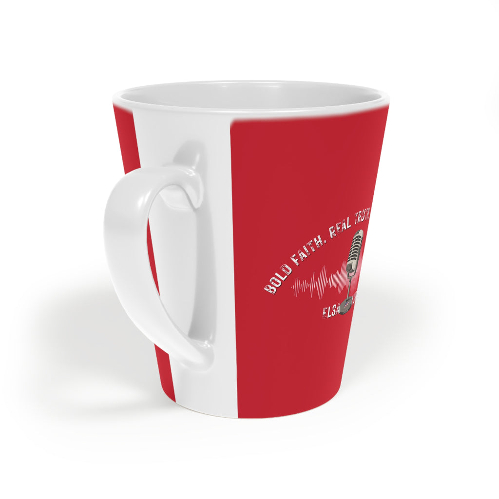 Bold Faith. Real Truth. No Apologies. The Elsa Kurt Show Latte Mug - Bold Faith Mountain Coffee Cup (12oz)