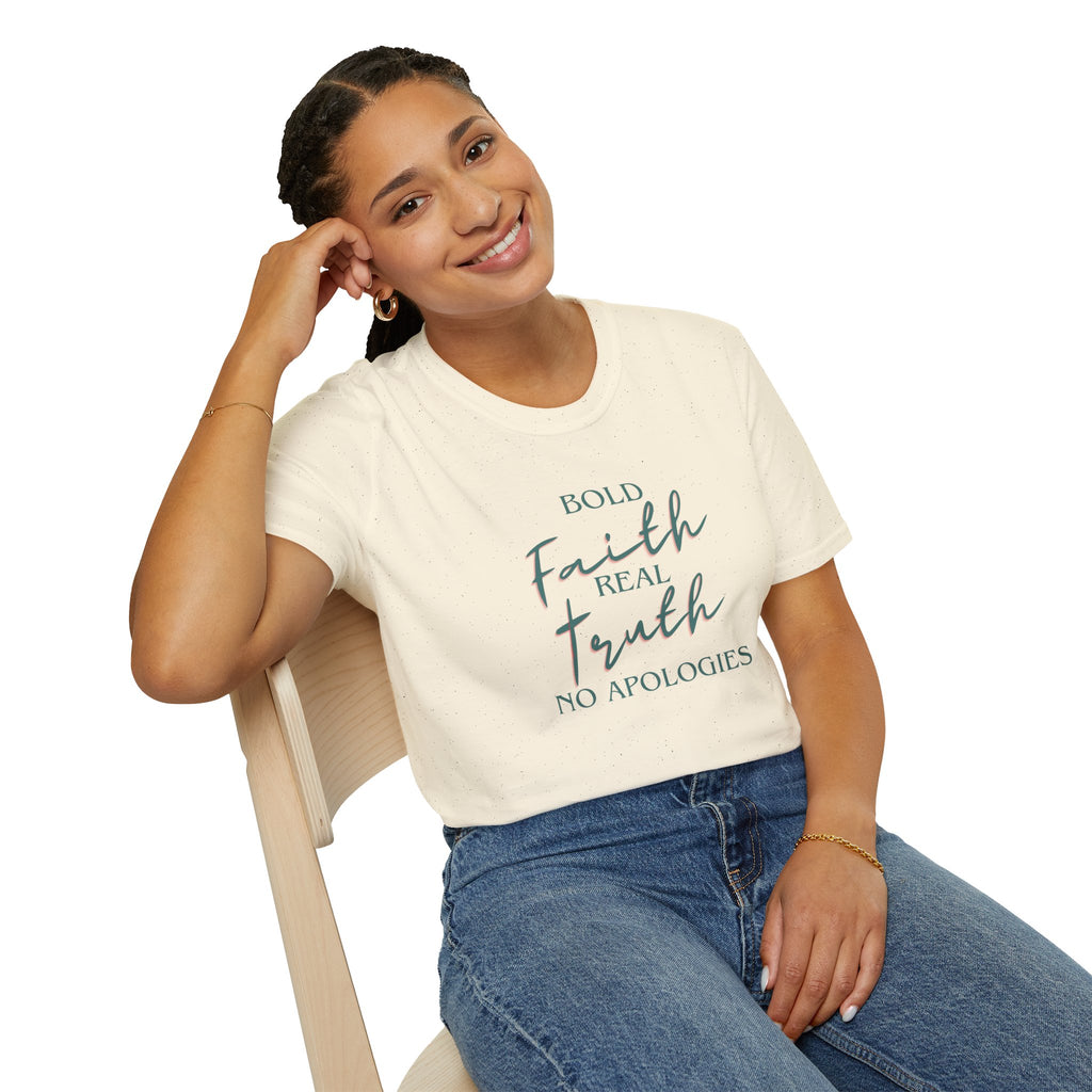 Faith & Truth T‑Shirt — "Bold Faith, Real Truth, No Apologies" Inspirational Tee