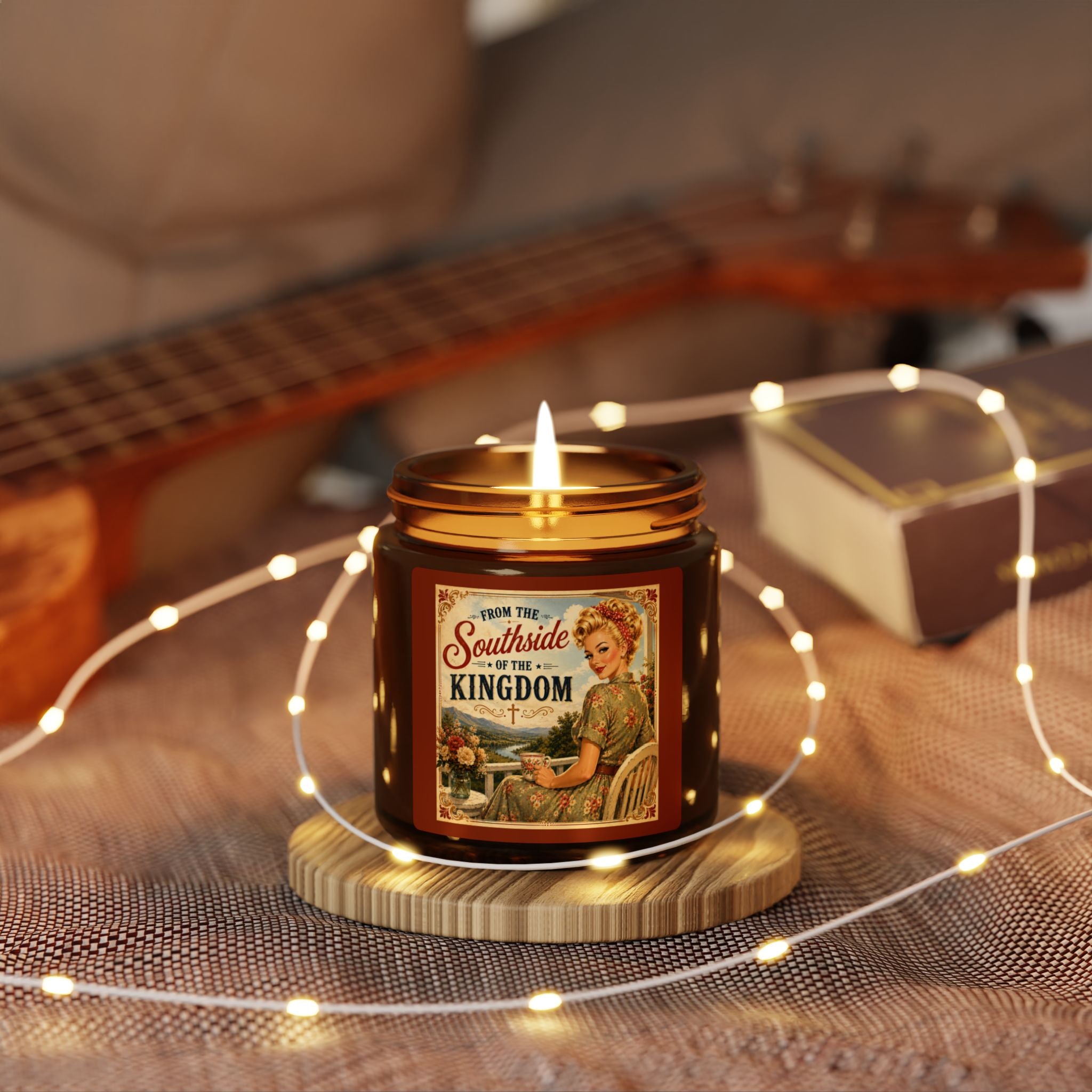 Amber Jar Soy Candle — "From the Southside to the Kingdom" Vintage Southern Scent| Blonde