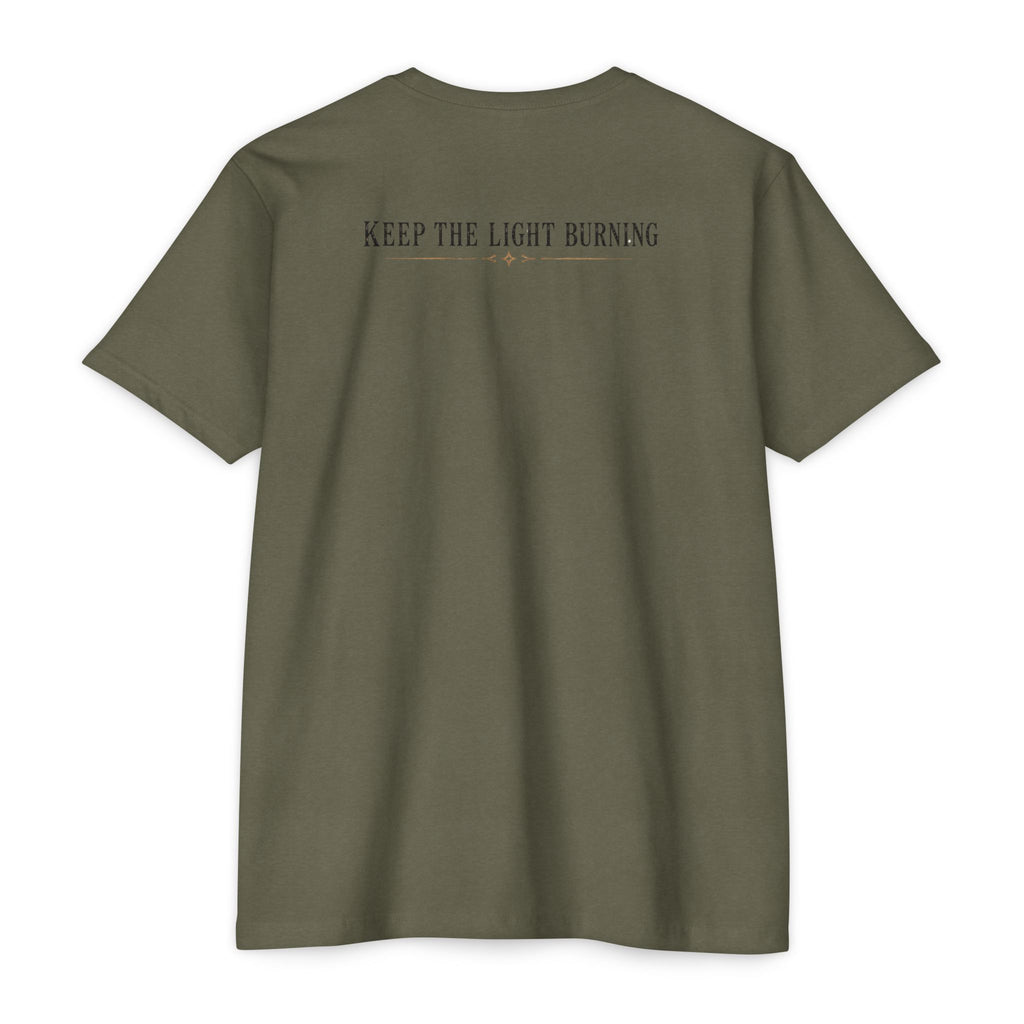 Keep The Light Burning T-Shirt — Vintage Lantern Graphic Tee