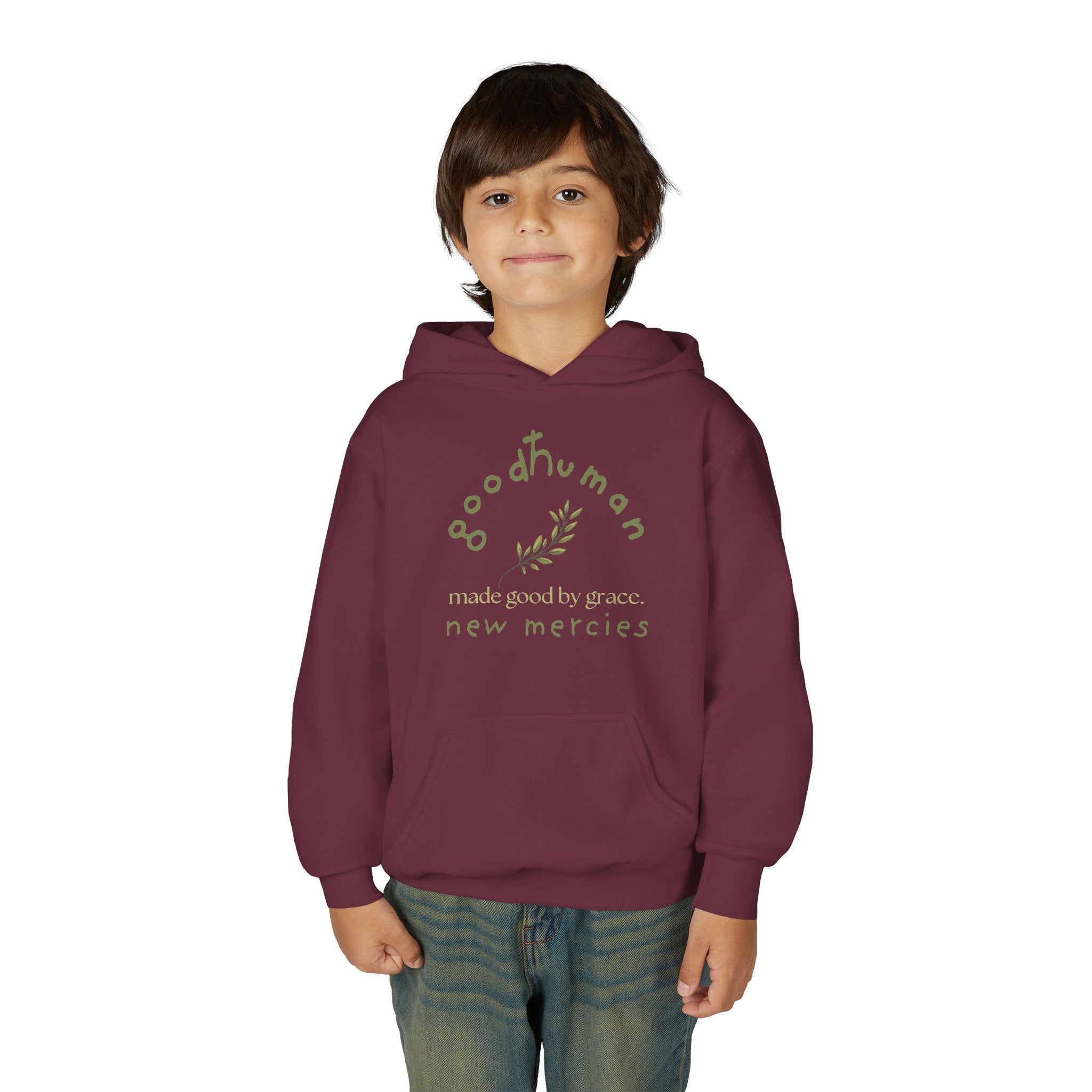 goodHuman Youth Hooded Sweatshirt - Inspirational Gift, Perfect for Everyday Wear, Spring & Fall Style, Comfort & Style