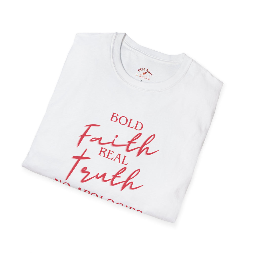 Faith Tee — “Bold Faith, Real Truth, No Apologies” Inspirational Christian T-Shirt