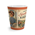 Latte Mug – “From the Southside of the Kingdom” Vintage Pin-Up Christian Coffee Cup | Brunette