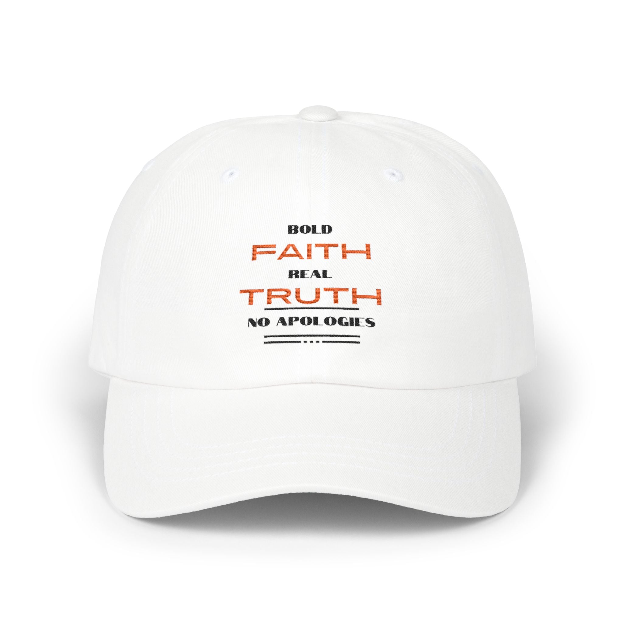 Faith and Truth Classic Dad Cap - No Apologies, Casual Hat, Gift for Him, Father's Day Accessory, Everyday Wear