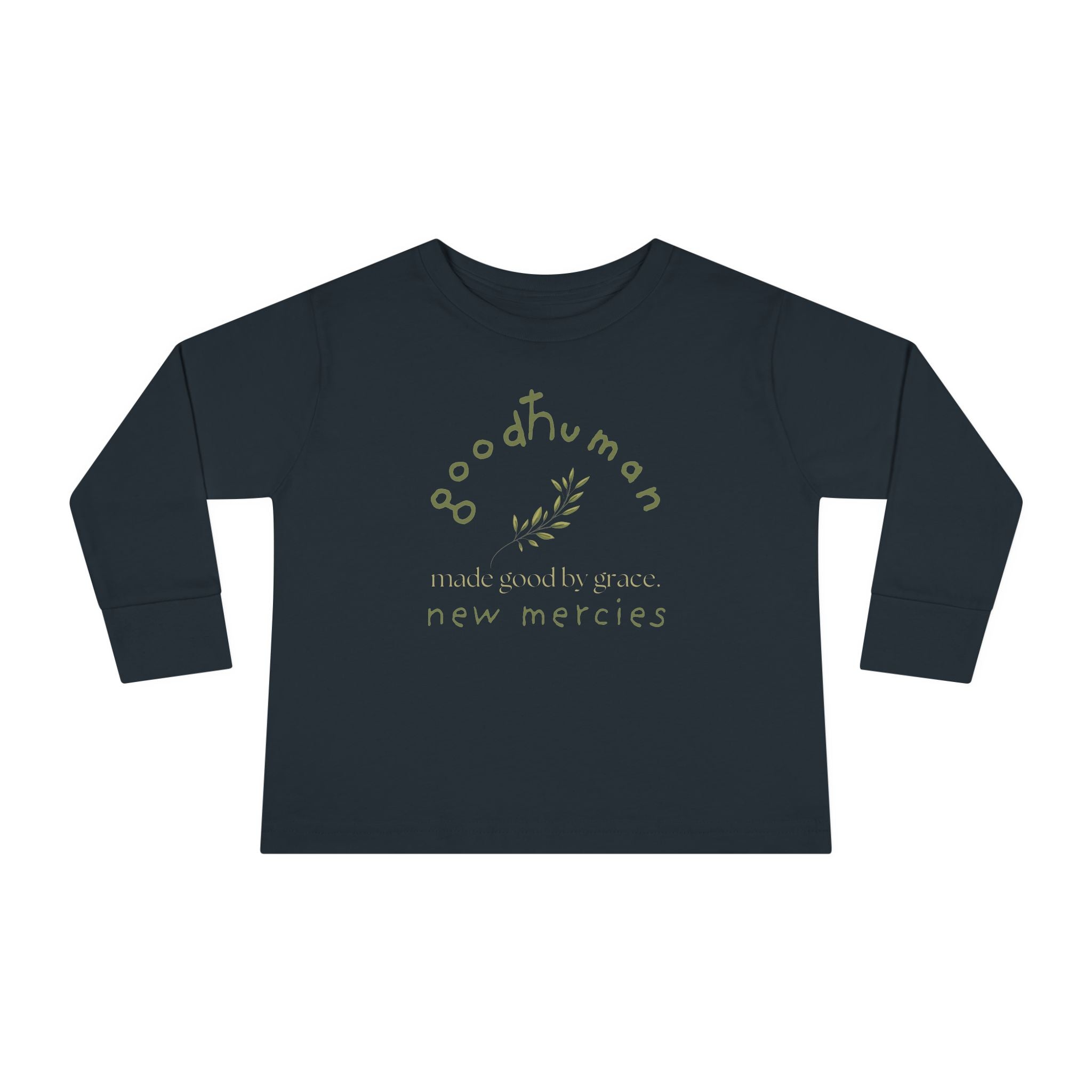 Toddler Long Sleeve Tee - Good Human Design, Eco-Friendly Kids Shirt, Gift for Toddlers, Baby Shower, Birthday