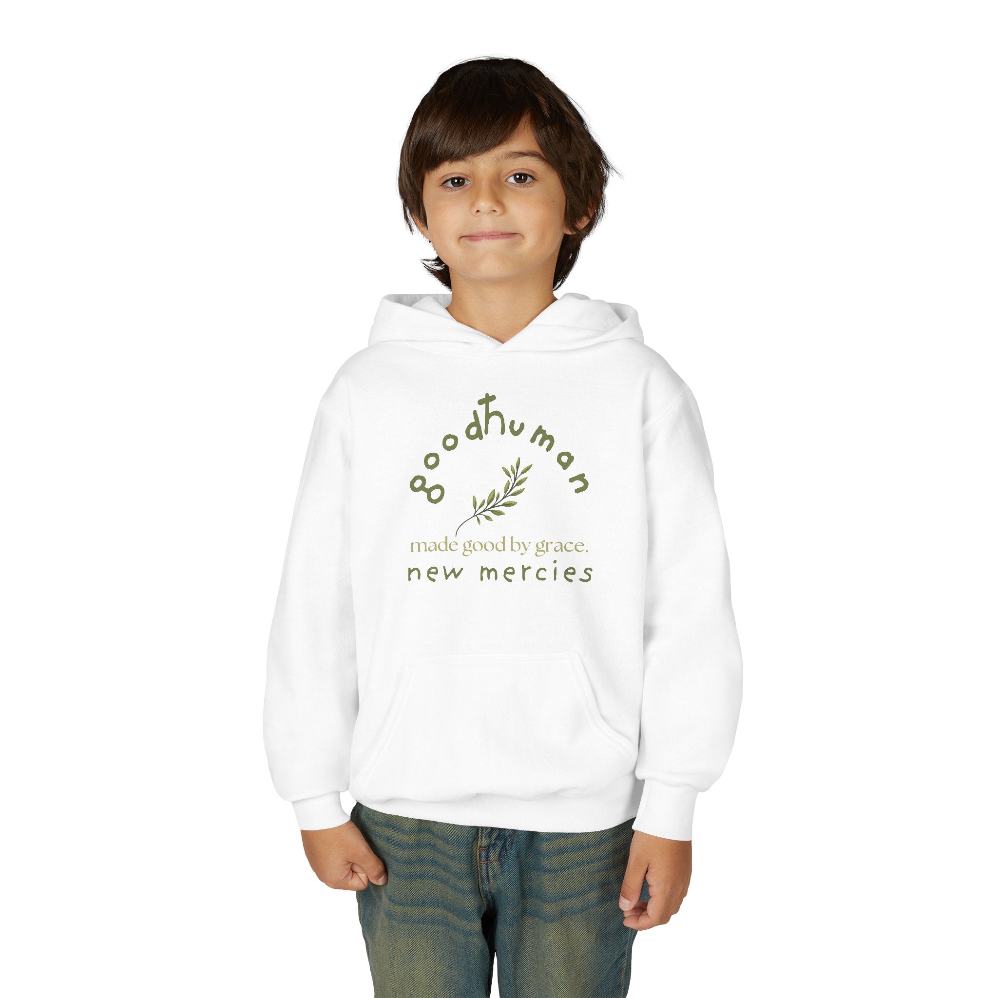 goodHuman Youth Hooded Sweatshirt - Inspirational Gift, Perfect for Everyday Wear, Spring & Fall Style, Comfort & Style