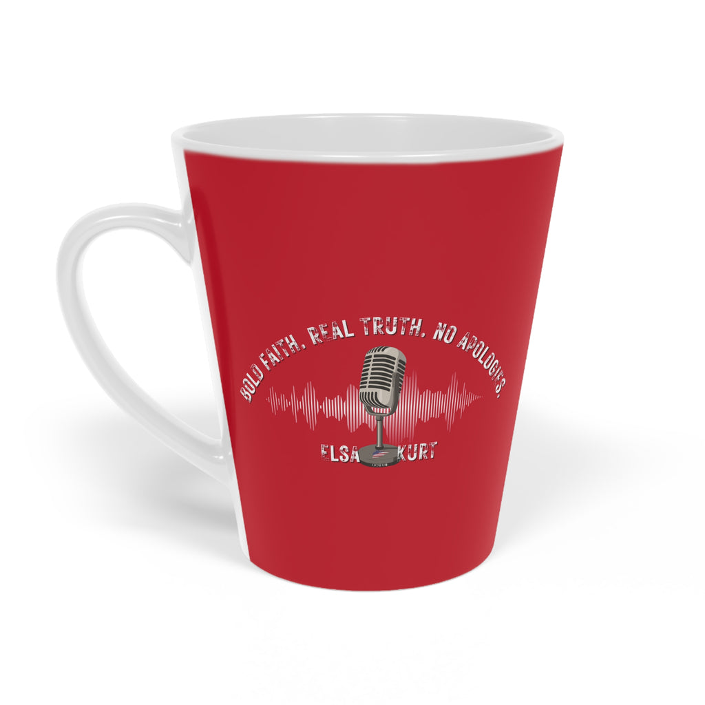 Bold Faith. Real Truth. No Apologies. The Elsa Kurt Show Latte Mug - Bold Faith Mountain Coffee Cup (12oz)