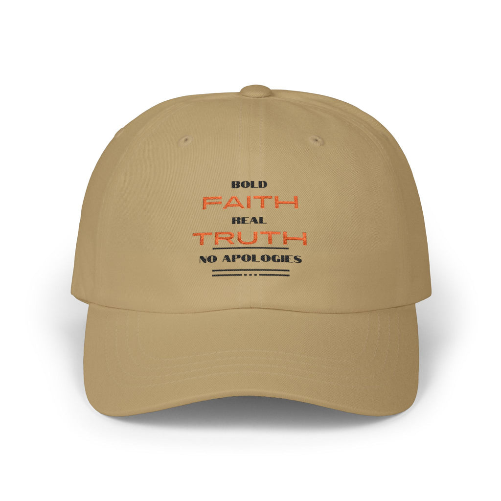 Faith and Truth Classic Dad Cap - No Apologies, Casual Hat, Gift for Him, Father's Day Accessory, Everyday Wear