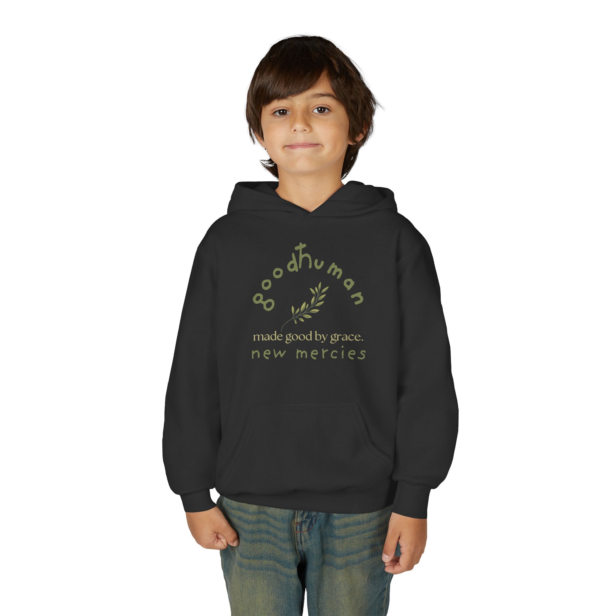 goodHuman Youth Hooded Sweatshirt - Inspirational Gift, Perfect for Everyday Wear, Spring & Fall Style, Comfort & Style