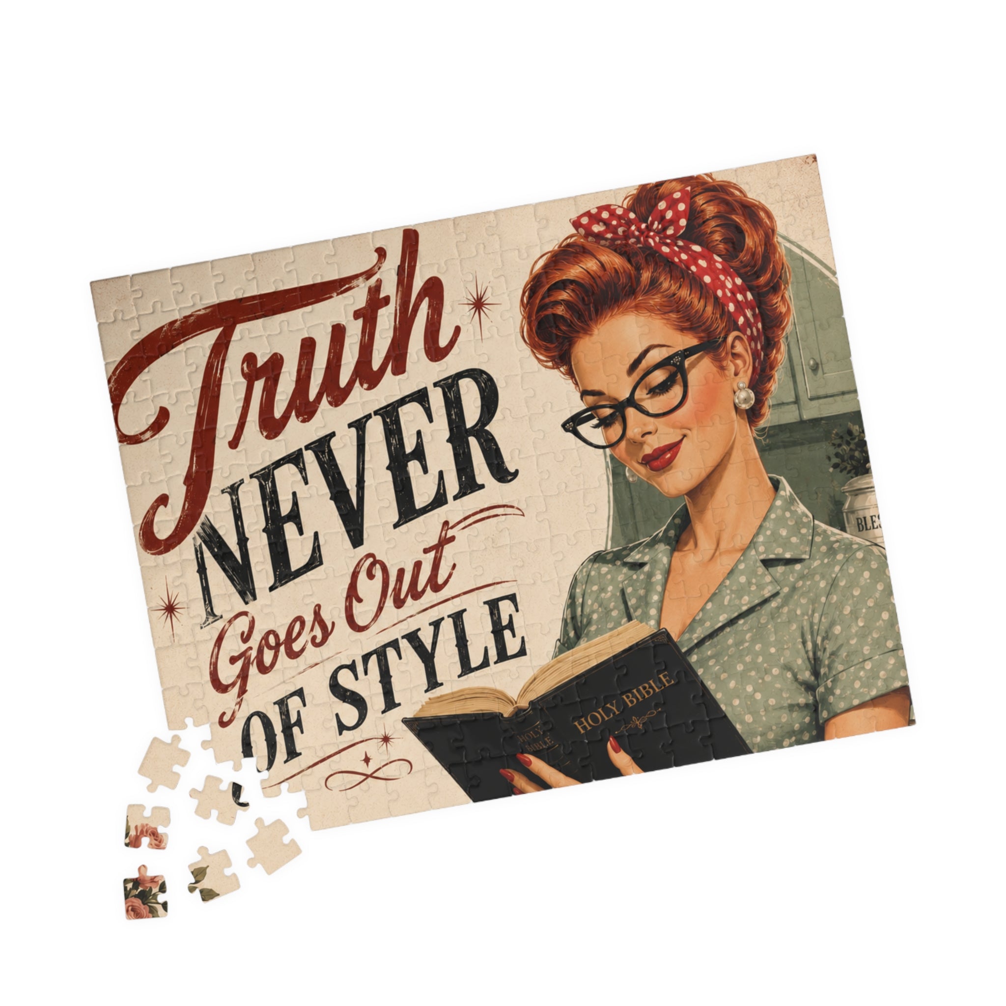 Vintage 'Truth Never Goes Out of Style' Jigsaw Puzzle | Redhead