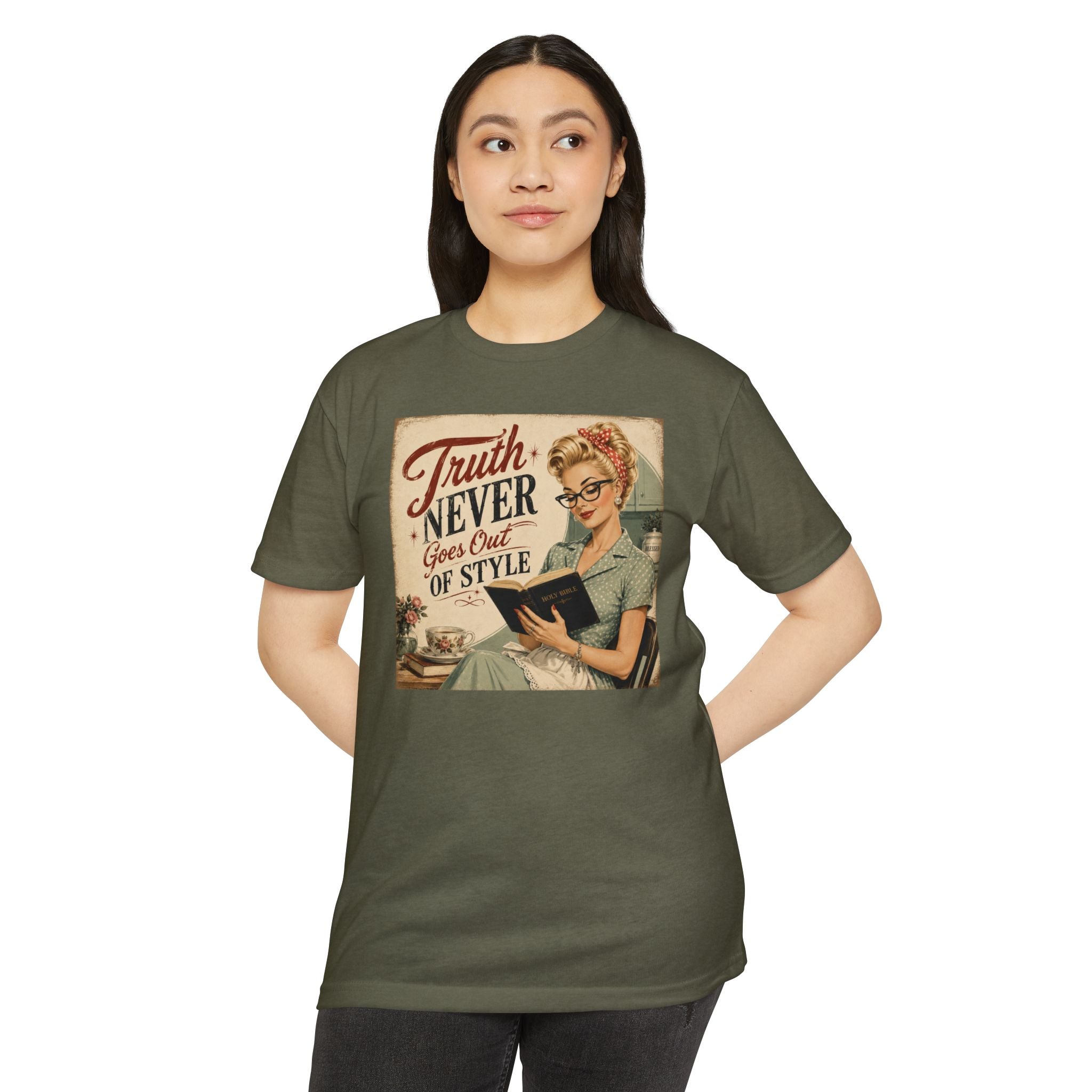 Retro Housewife T-Shirt - "Truth Never Goes Out of Style" Vintage Graphic Tee
